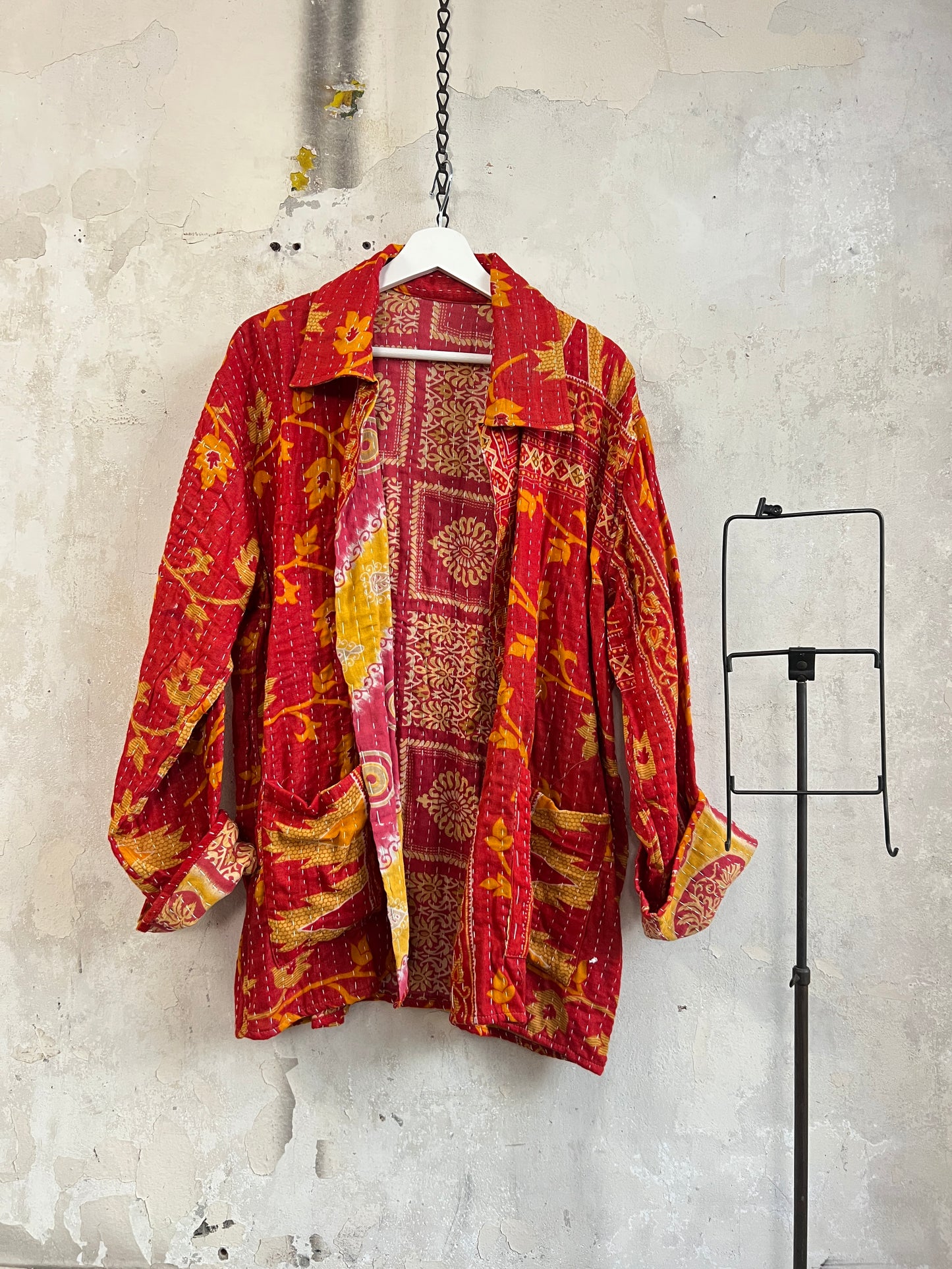 Vintage Cotton Kantha Reversible Jacket ~ No 4