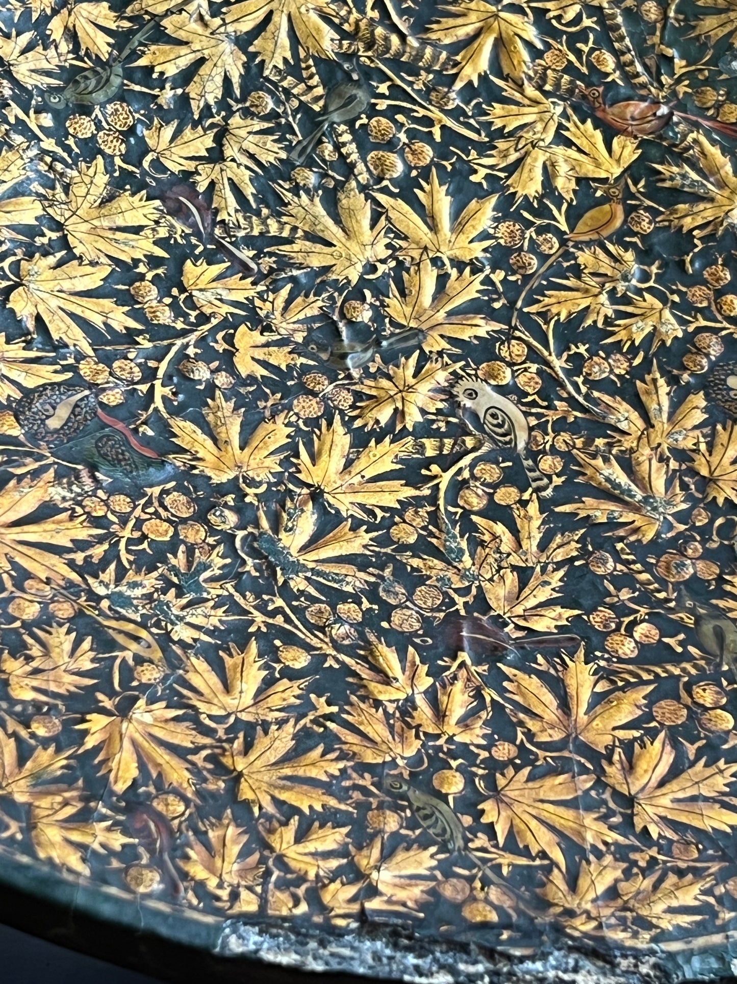 Late 19thC Kashmiri Papier-Mache Footed Dish