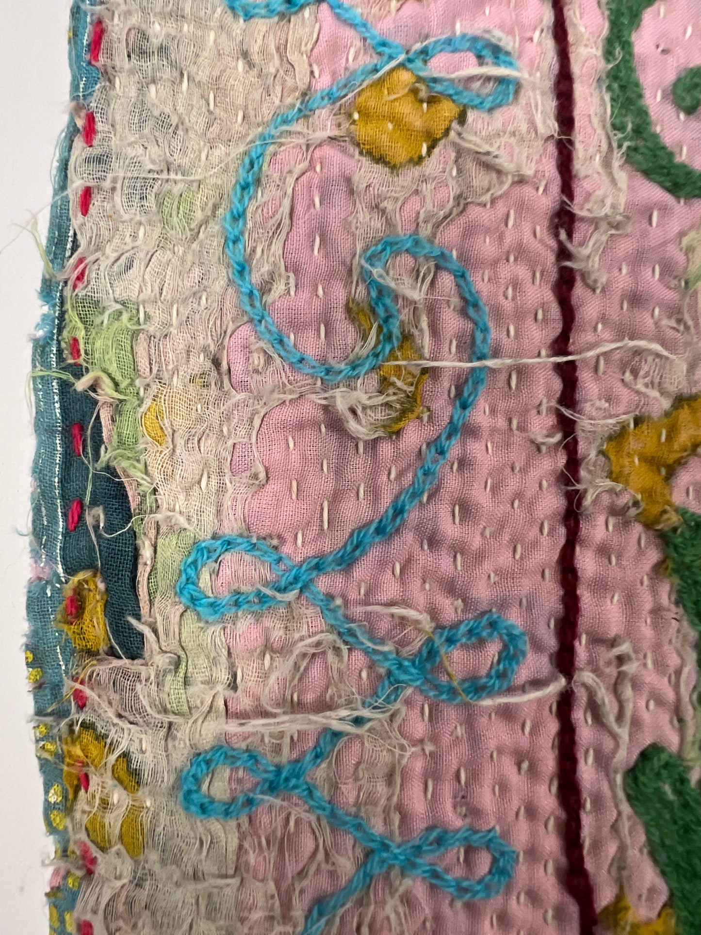Vintage Kantha Suzani Quilt