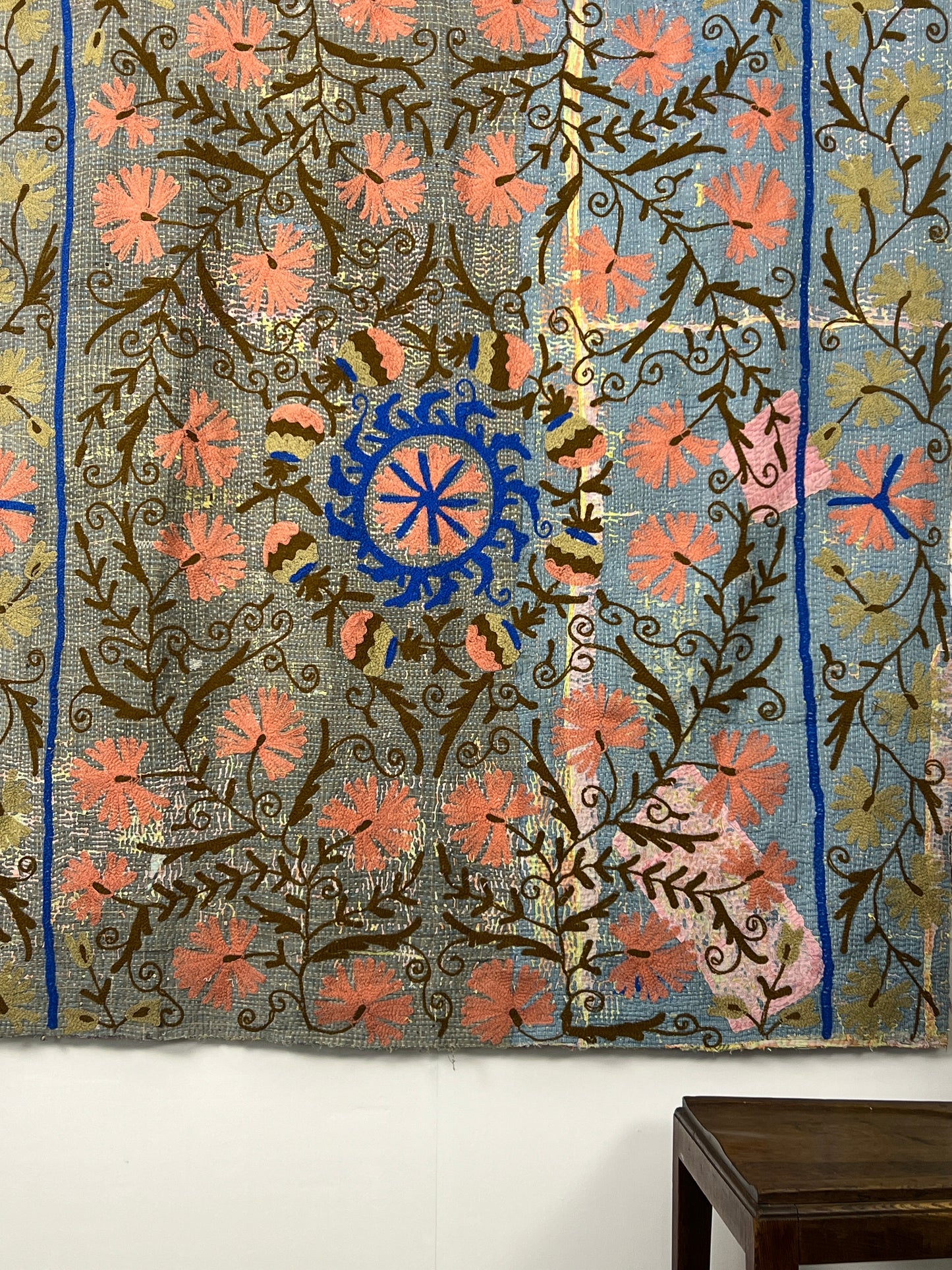 Vintage Kantha Suzani Quilt
