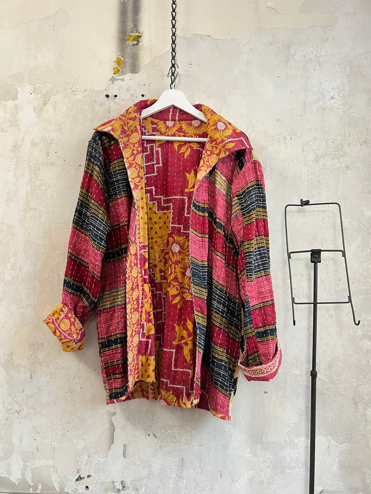 Vintage Cotton Kantha Reversible Jacket ~ No 13