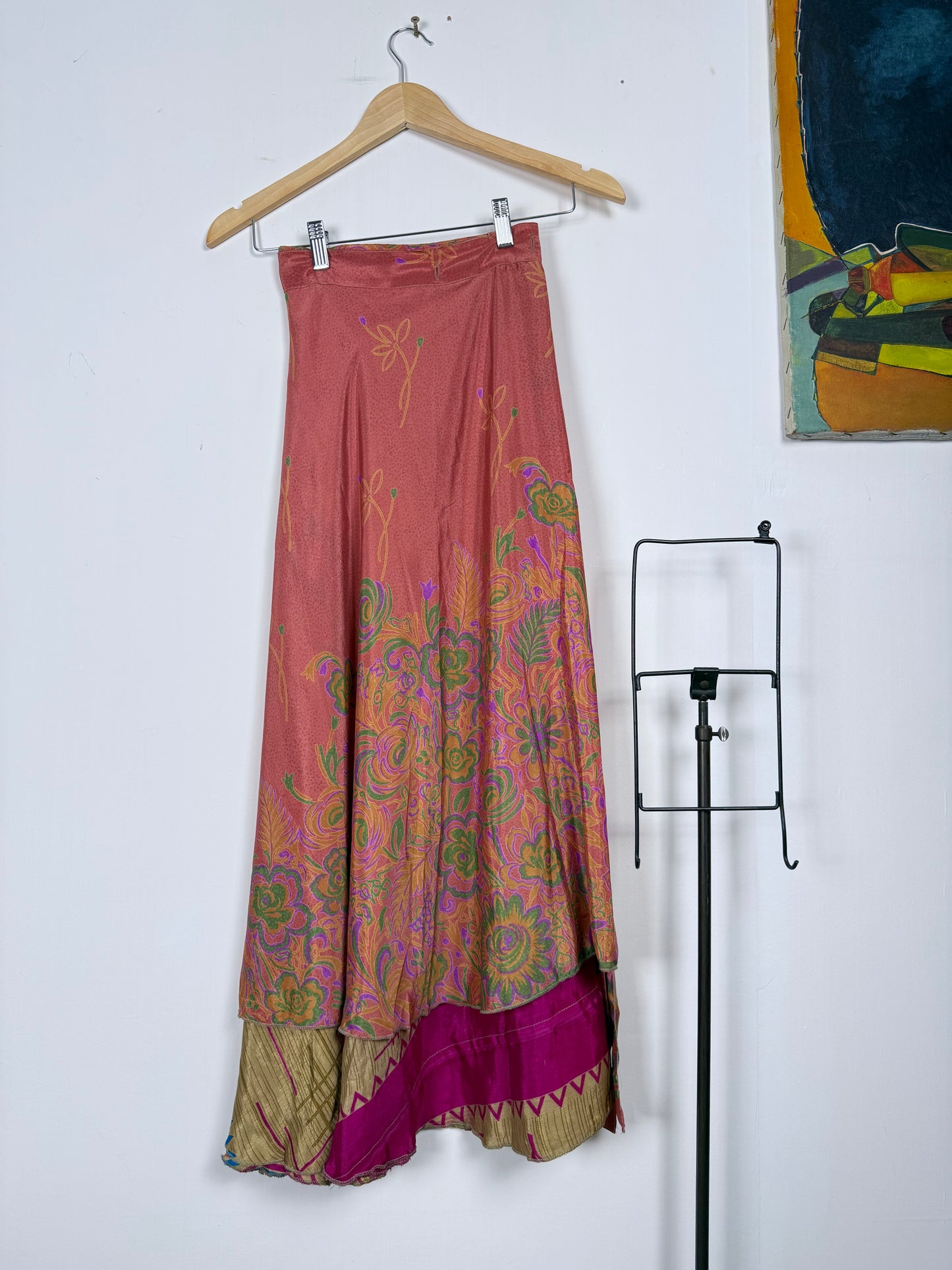 Vintage Saree Silk Wrap Skirt