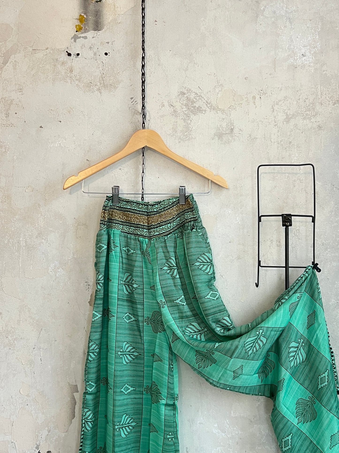 Vintage Saree Silk Trousers & Shirt Co-ordinated Set