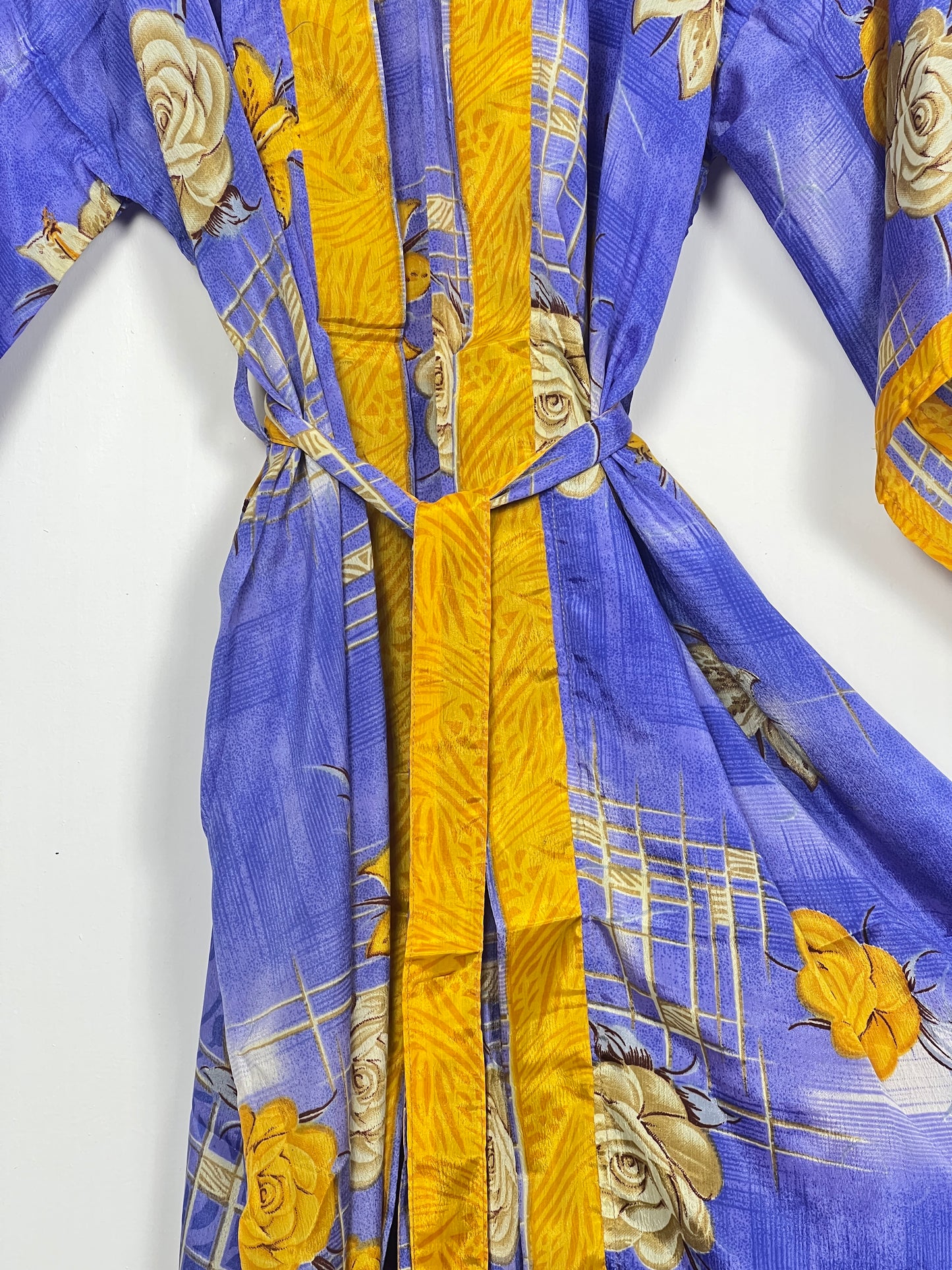 Vintage Saree Silk Kimono / Duster - Long - Wider Unisex Fit