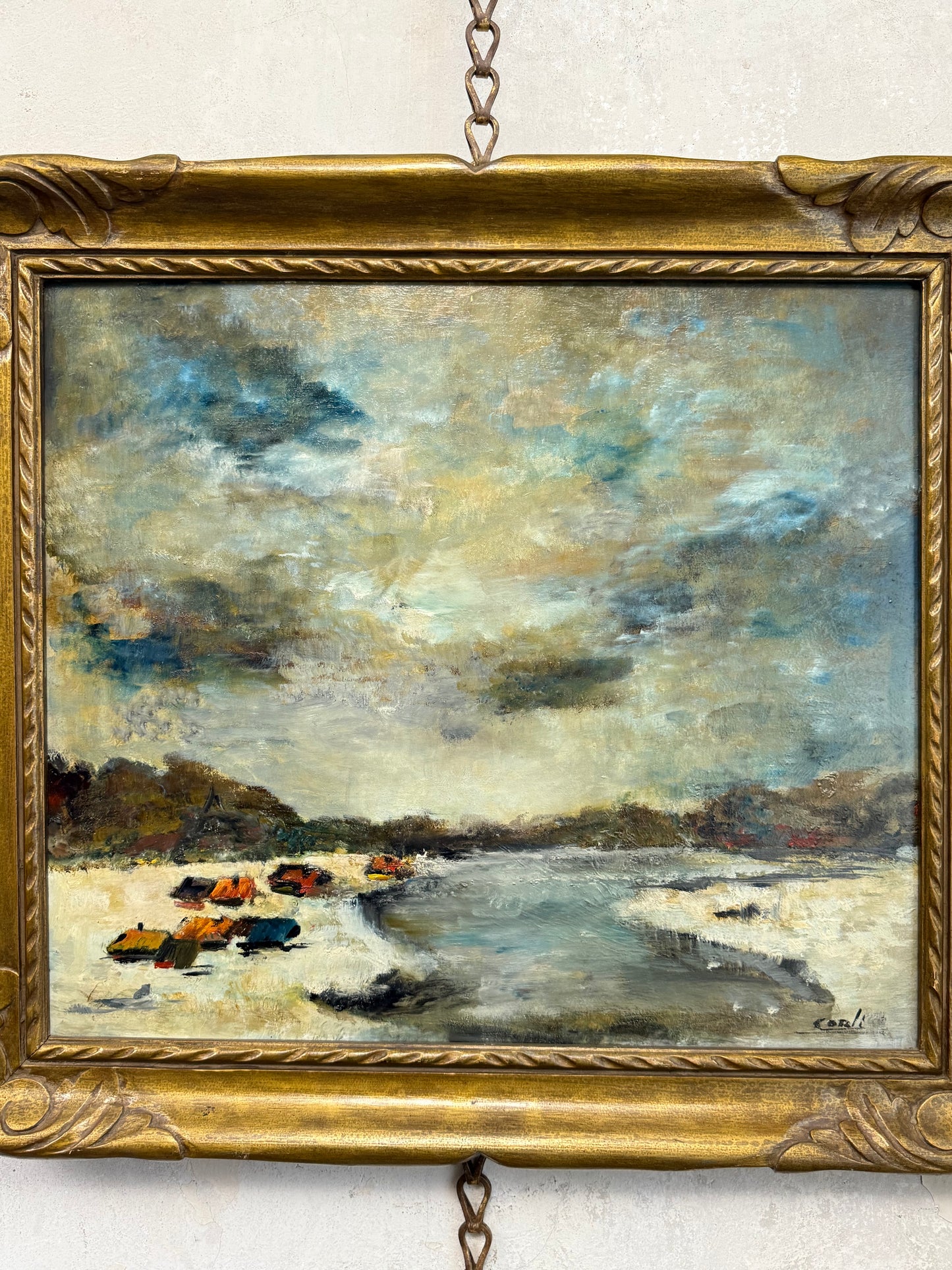 Impressionist Sky over Tents | Belgium Post War