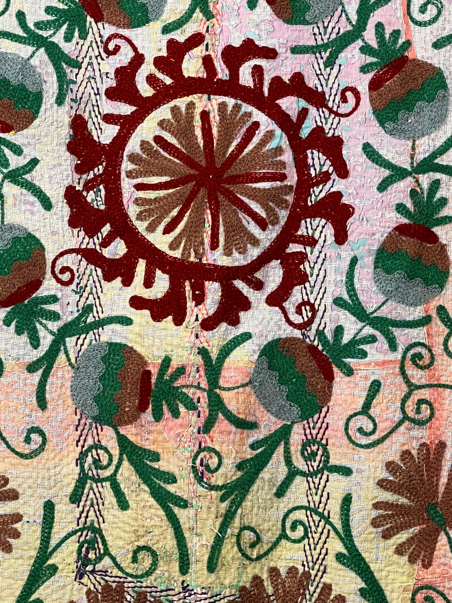 Vintage Kantha Suzani Quilt