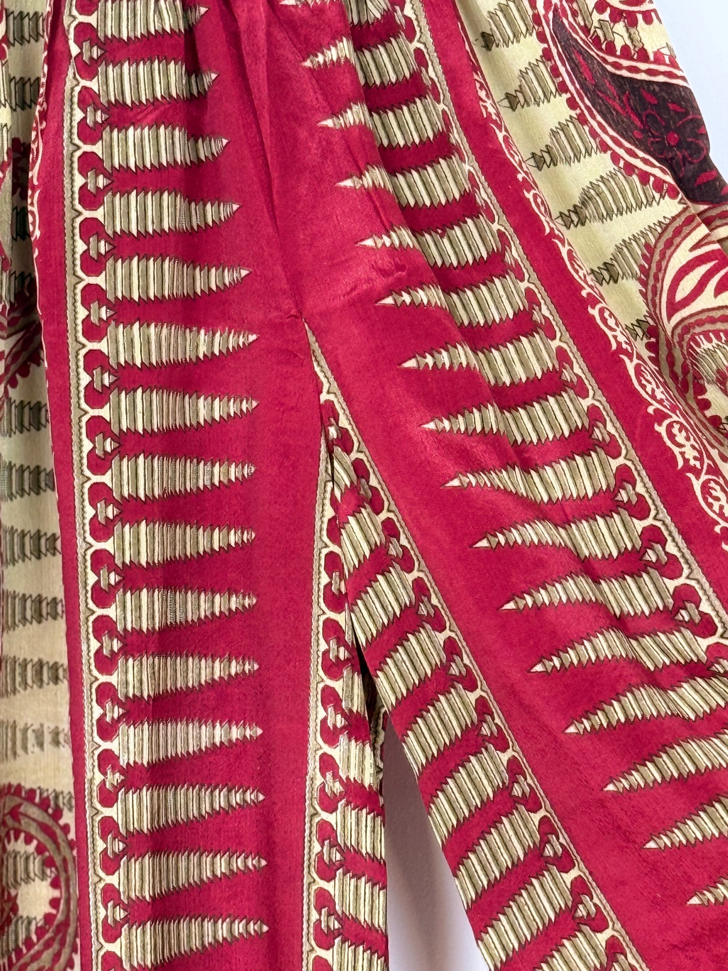 Vintage Saree Silk Trousers & Shirt Co-ordinated Set