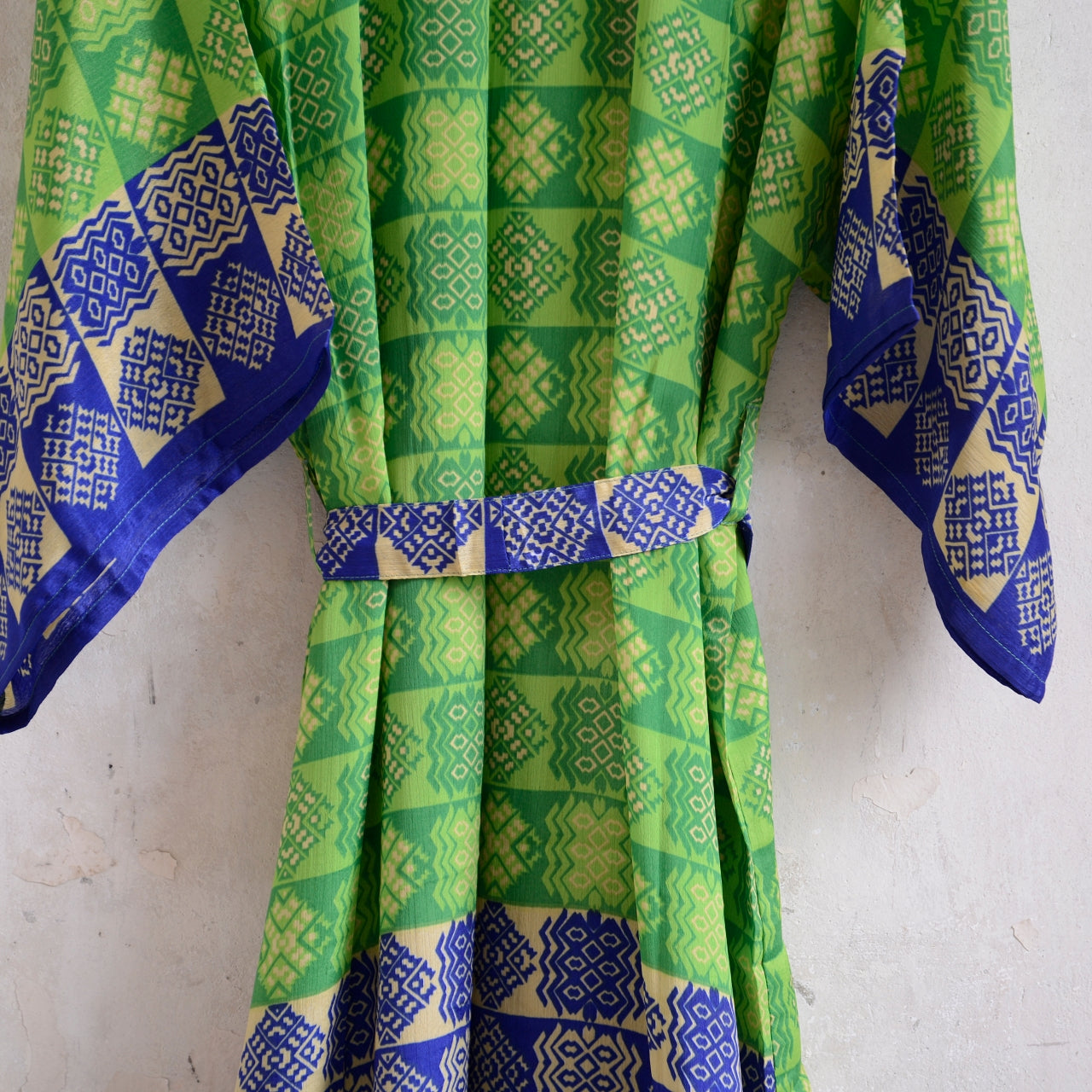 Vintage Saree Silk Kimono / Duster - Long