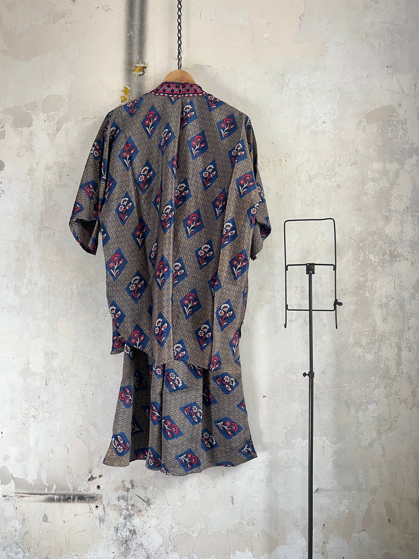 Vintage Saree Silk Trousers & Shirt Co-ordinated Set