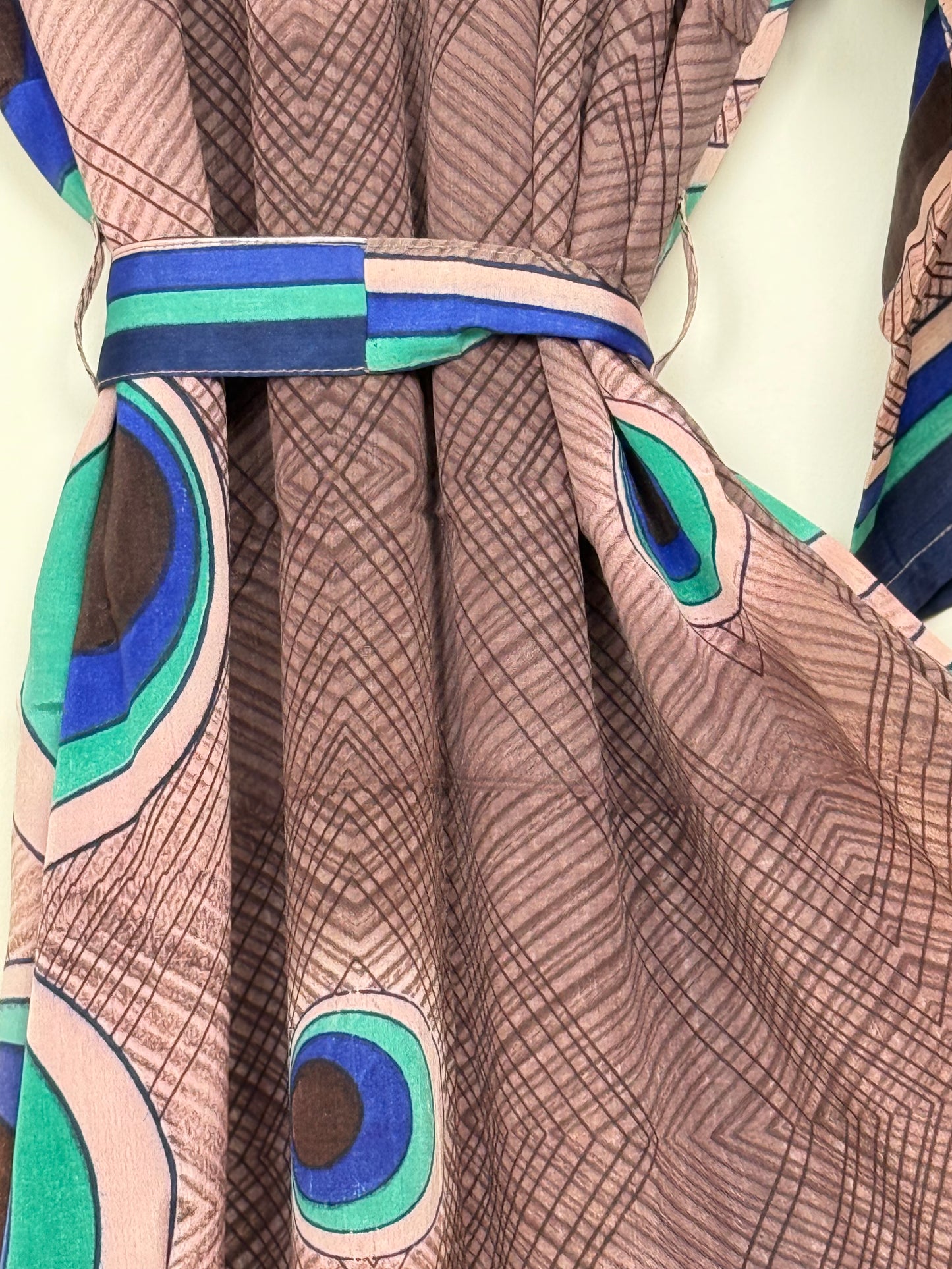 Vintage Saree Silk Kimono / Duster - Long