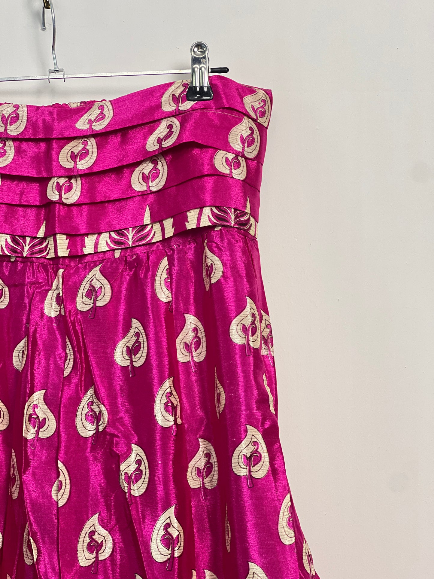 Vintage Saree Silk Pleated Skirt