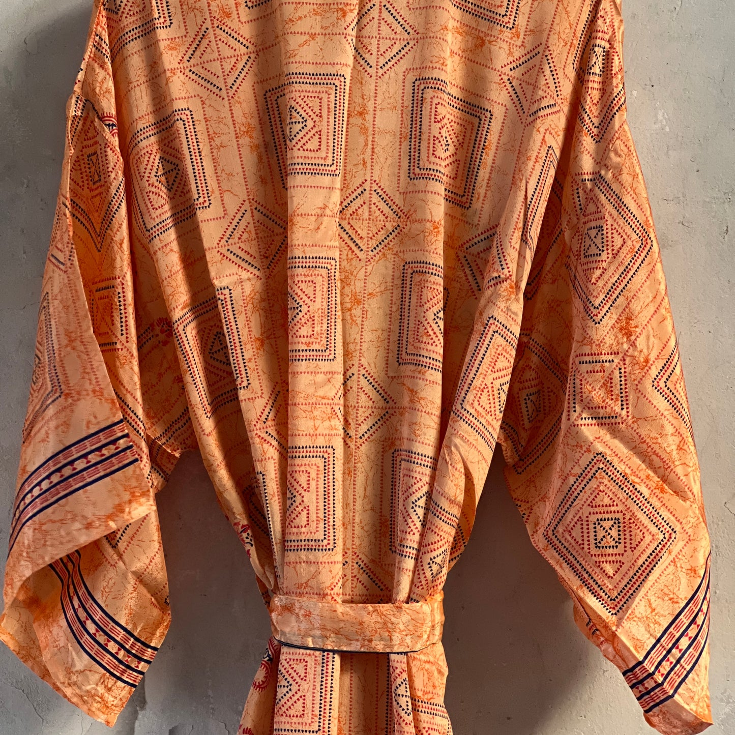 Vintage Saree Silk Kimono / Duster - Long
