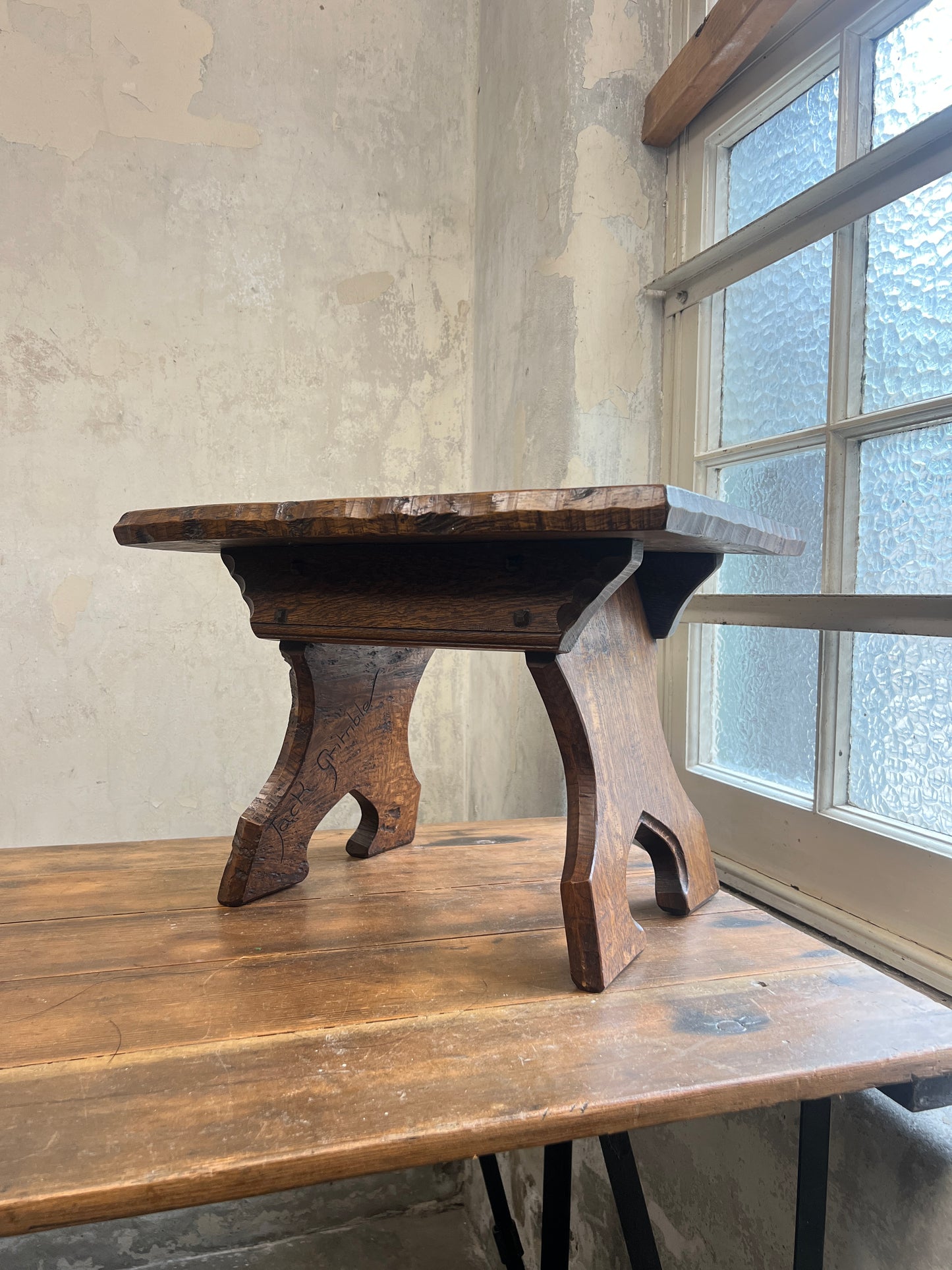 Jack Grimble of Cromer Oak Stool or Side Table