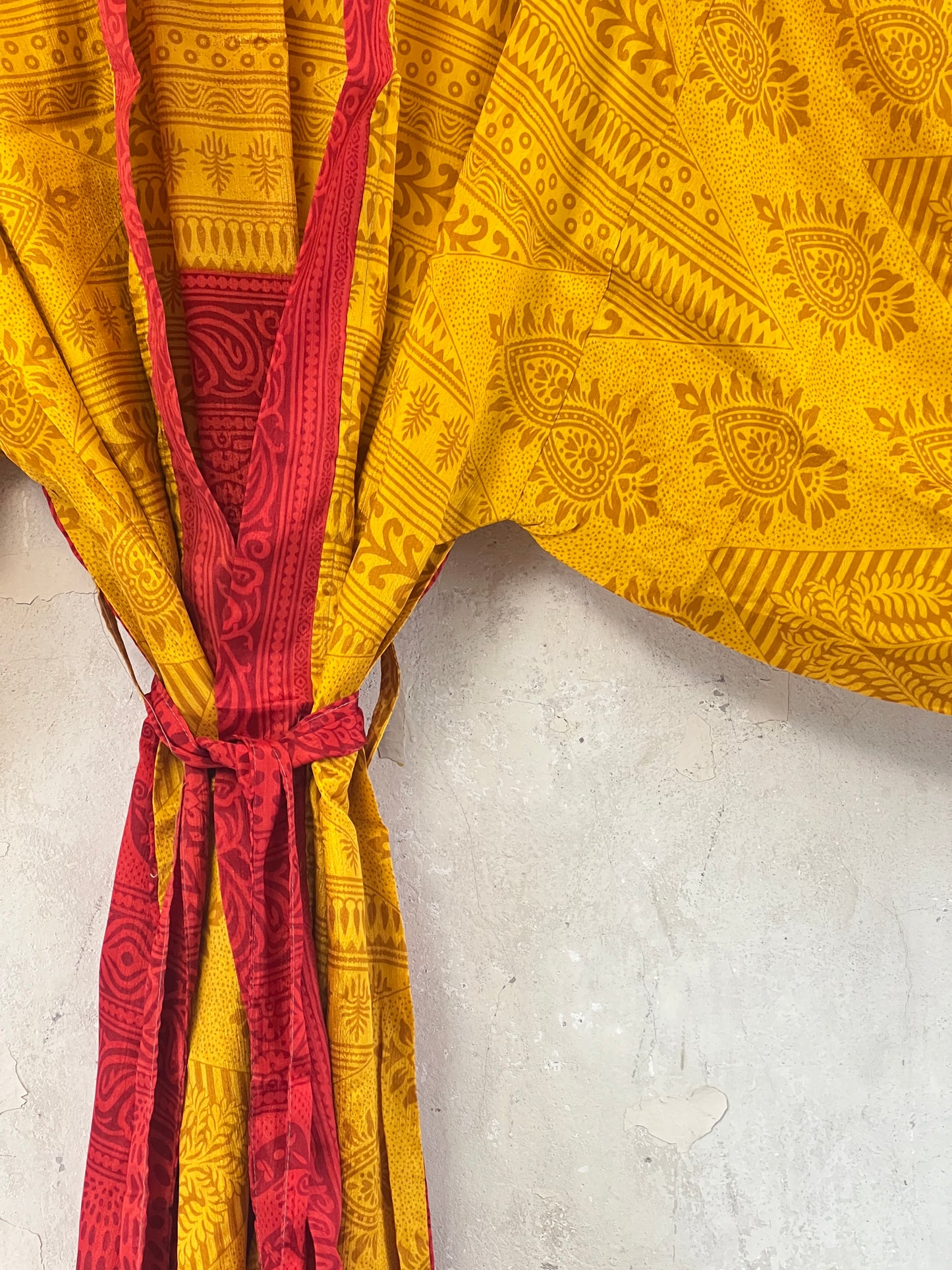 Vintage Saree Silk Kimono / Duster - Short