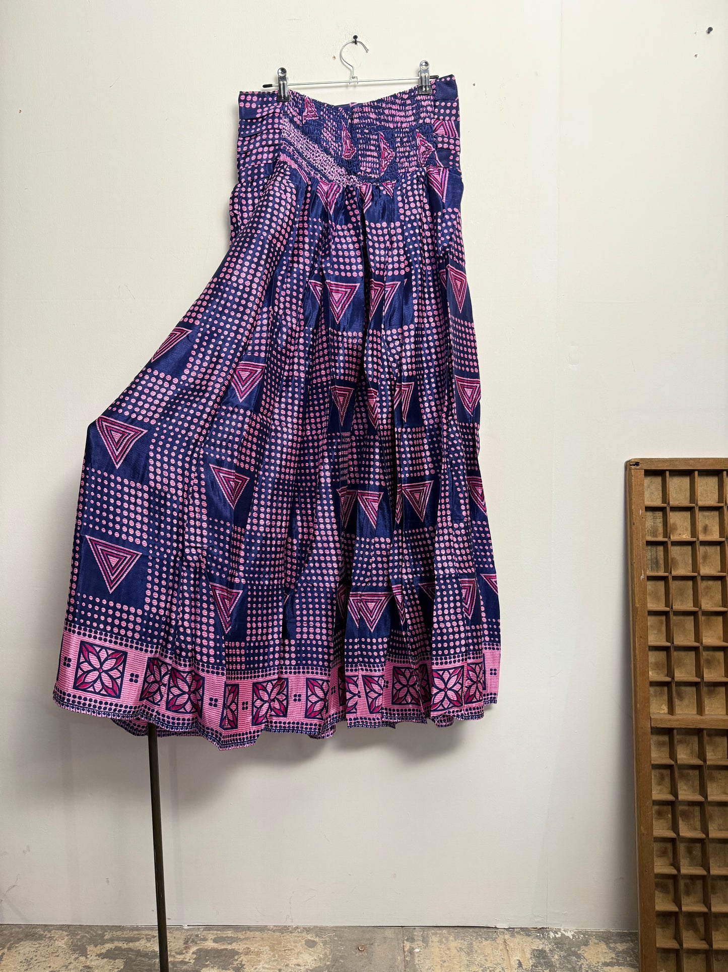 Vintage Saree Silk Pleated Skirt