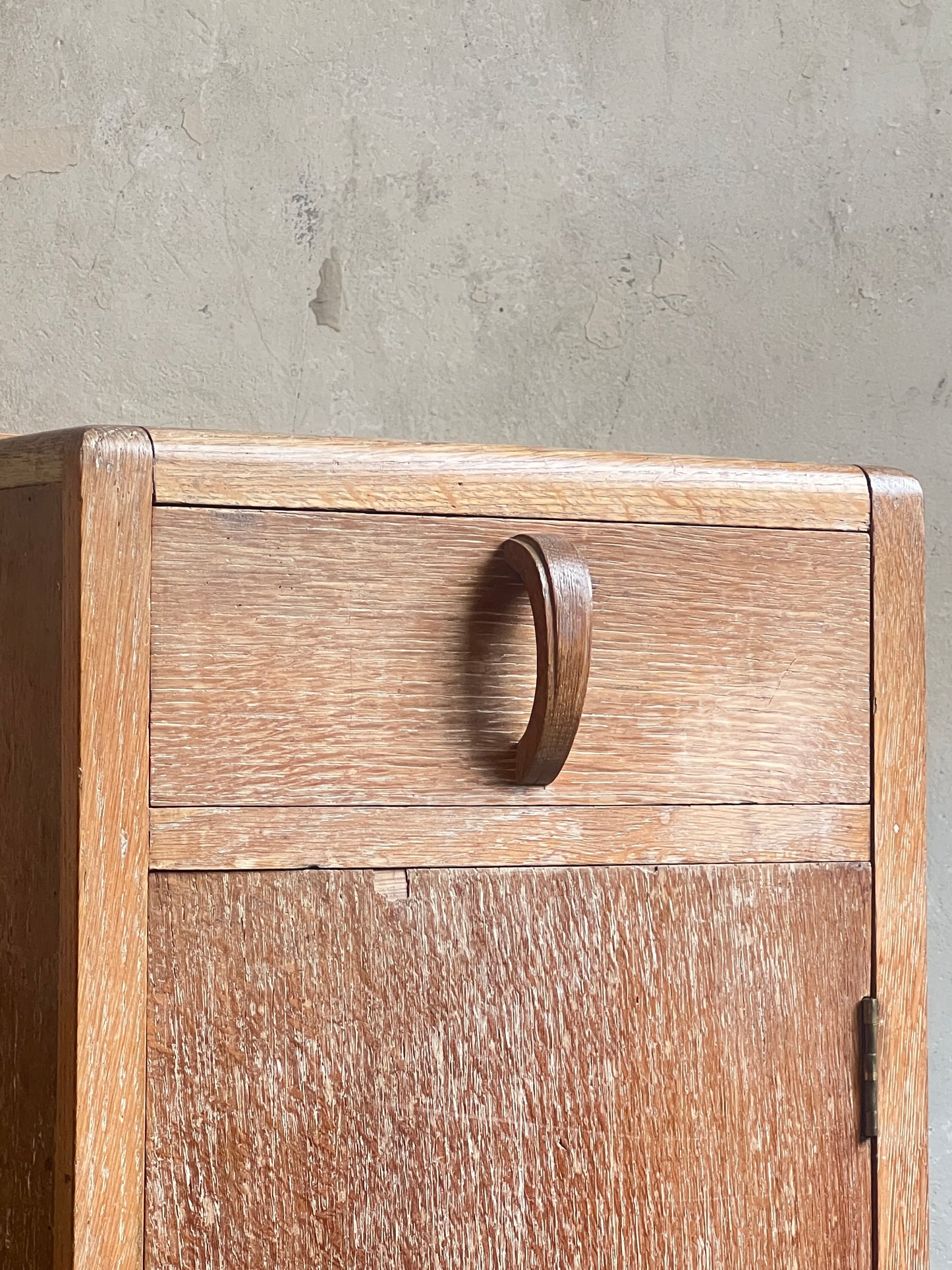 1930’s Limed Oak Bedside Cabinet