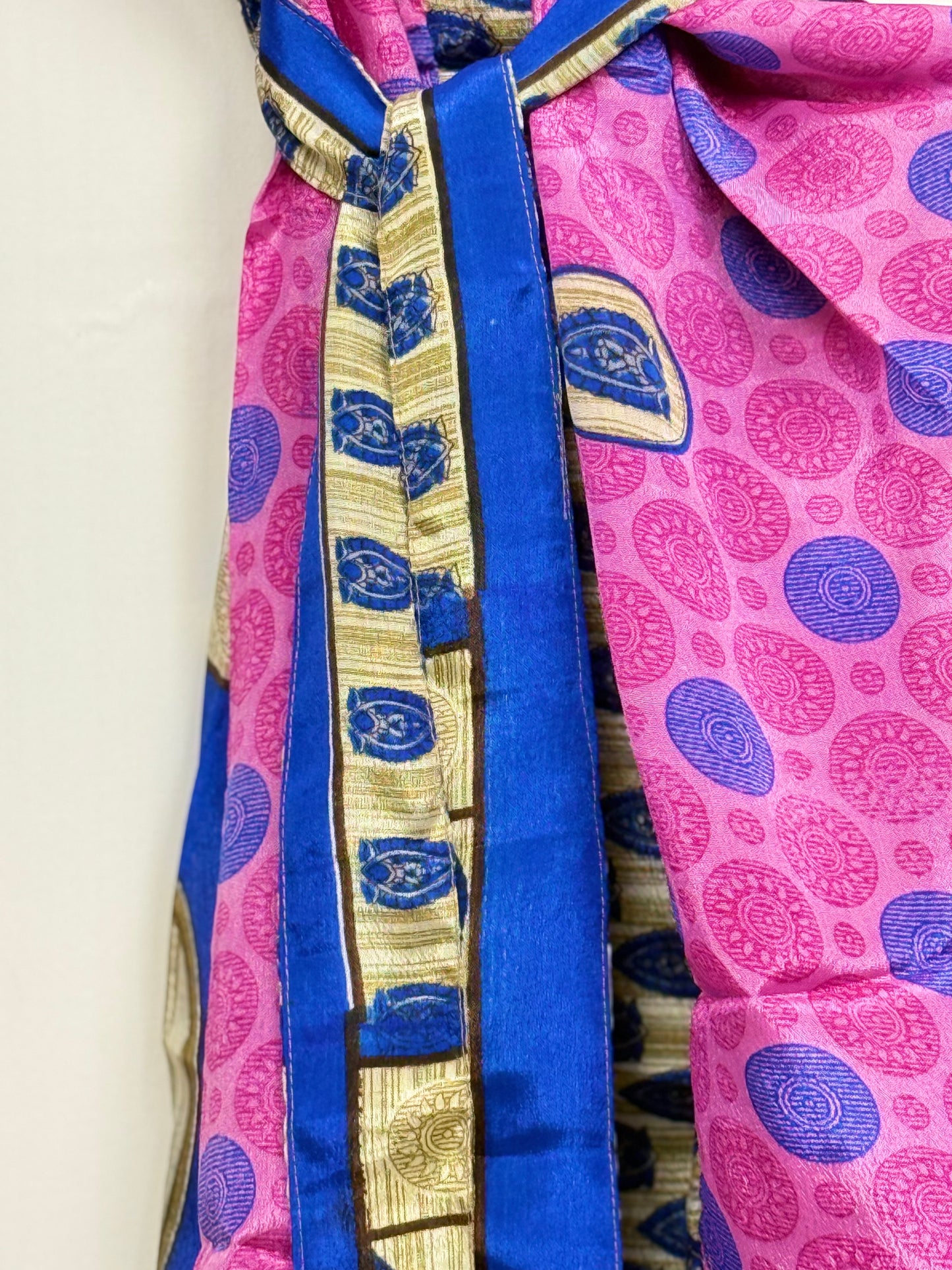 Vintage Saree Silk Kimono / Duster - Short