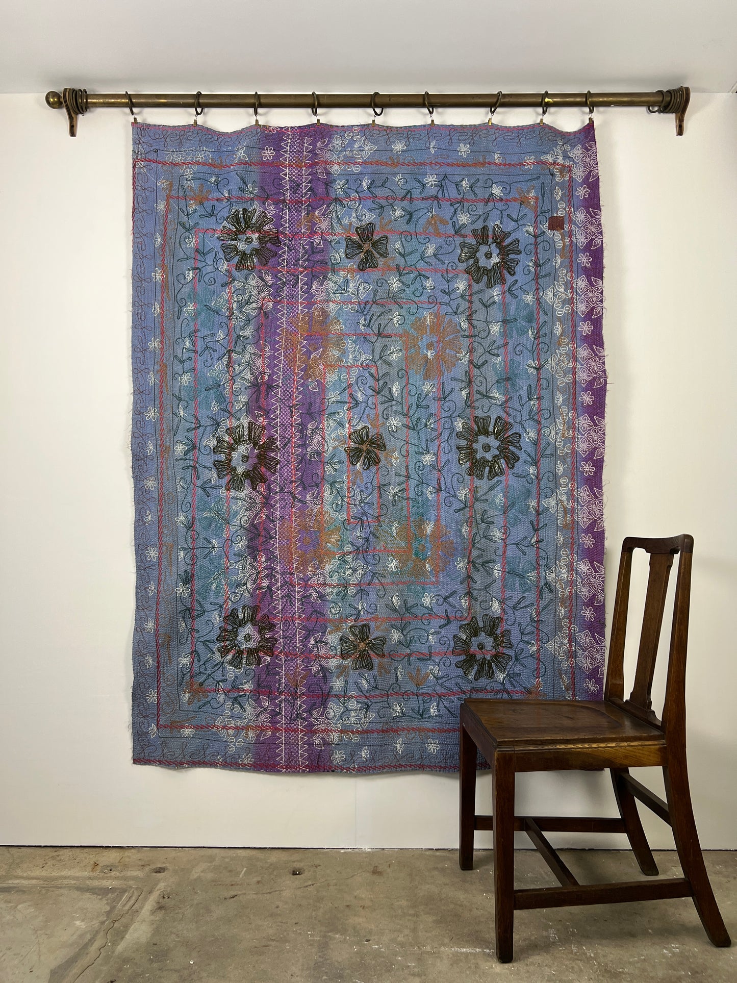Vintage Kantha Suzani Quilt