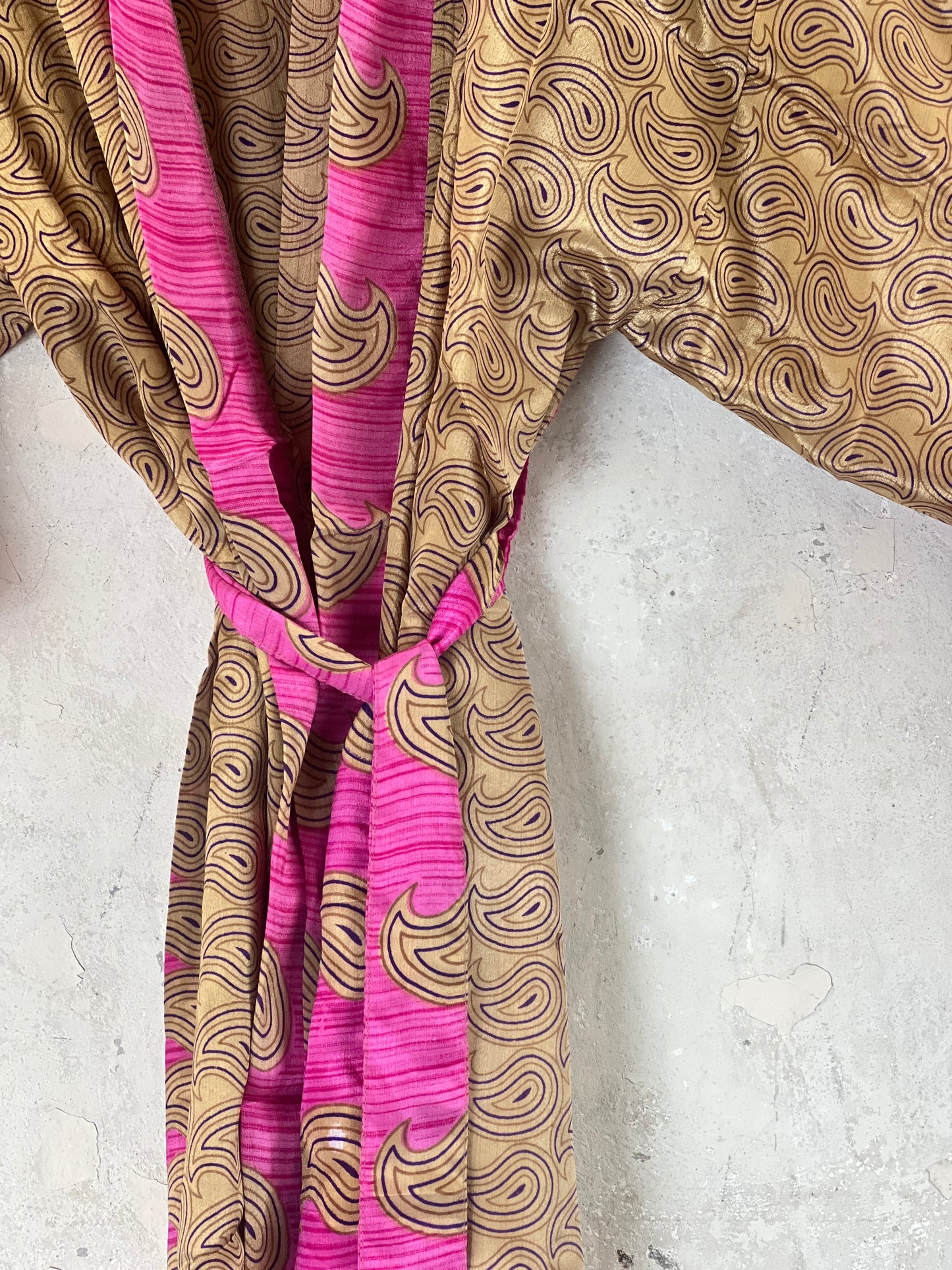 Vintage Saree Silk Kimono / Duster - Short