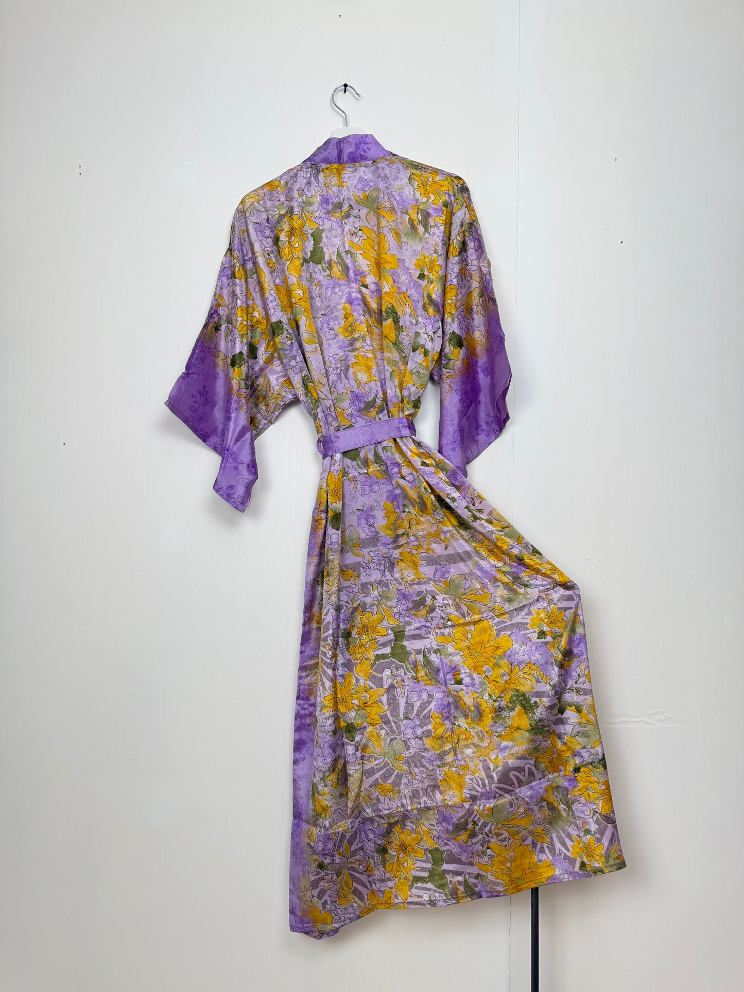 Vintage Saree Silk Kimono / Duster - Long