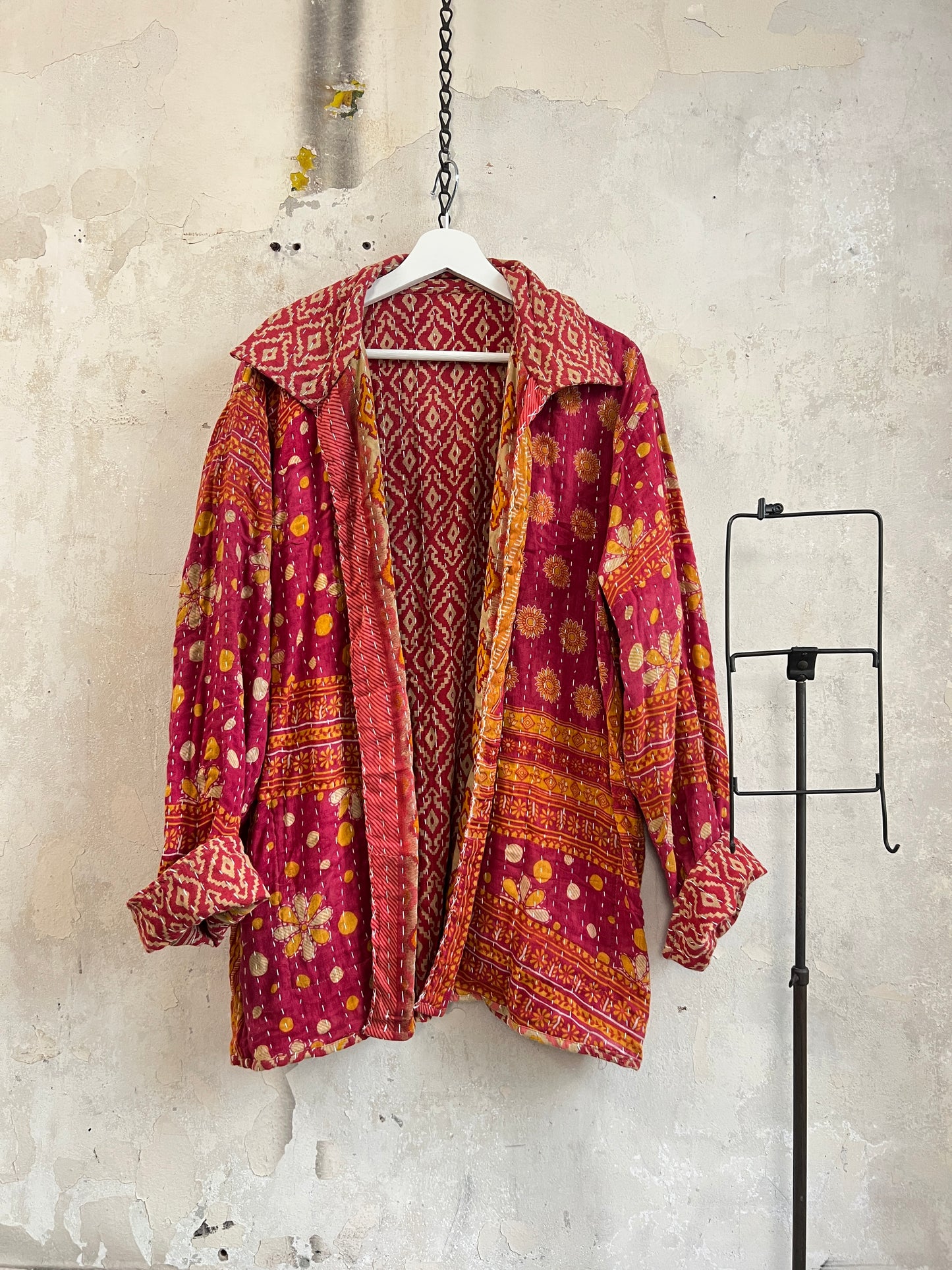 Vintage Cotton Kantha Reversible Jacket ~ No 11