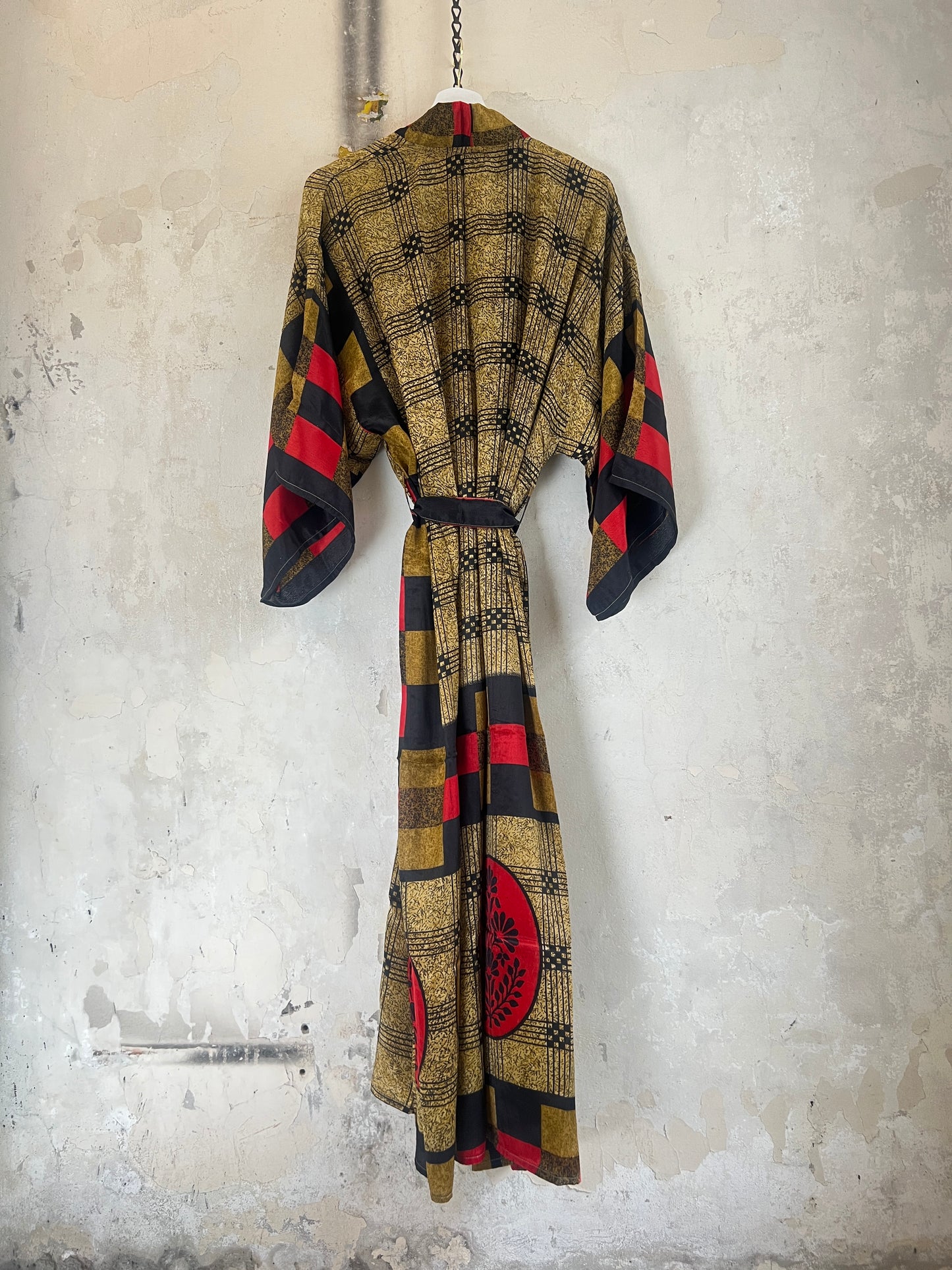 Vintage Saree Silk Kimono / Duster - Long