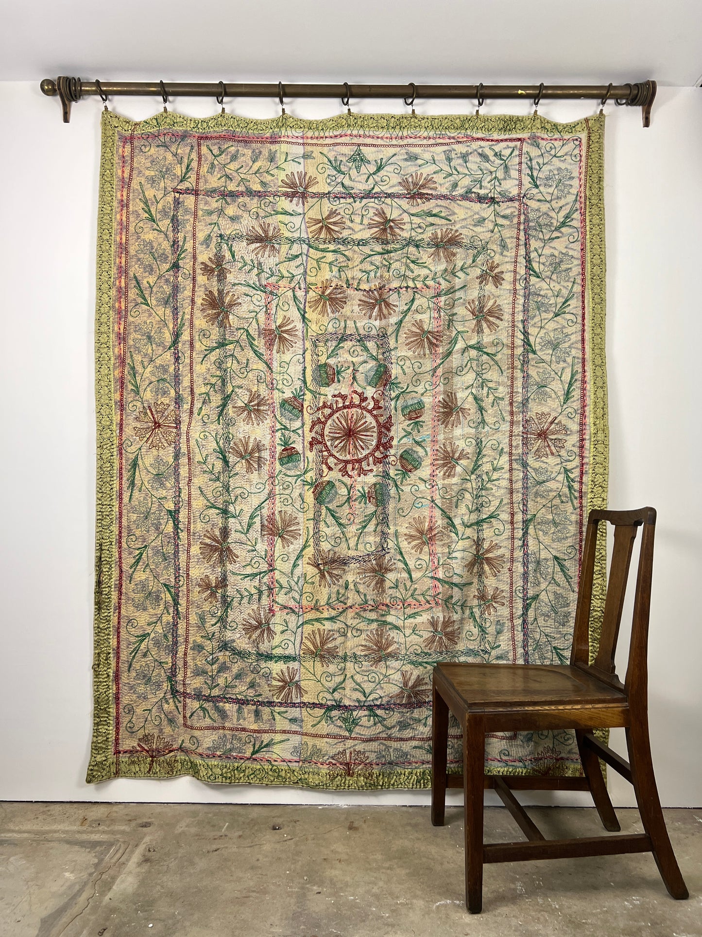 Vintage Kantha Suzani Quilt
