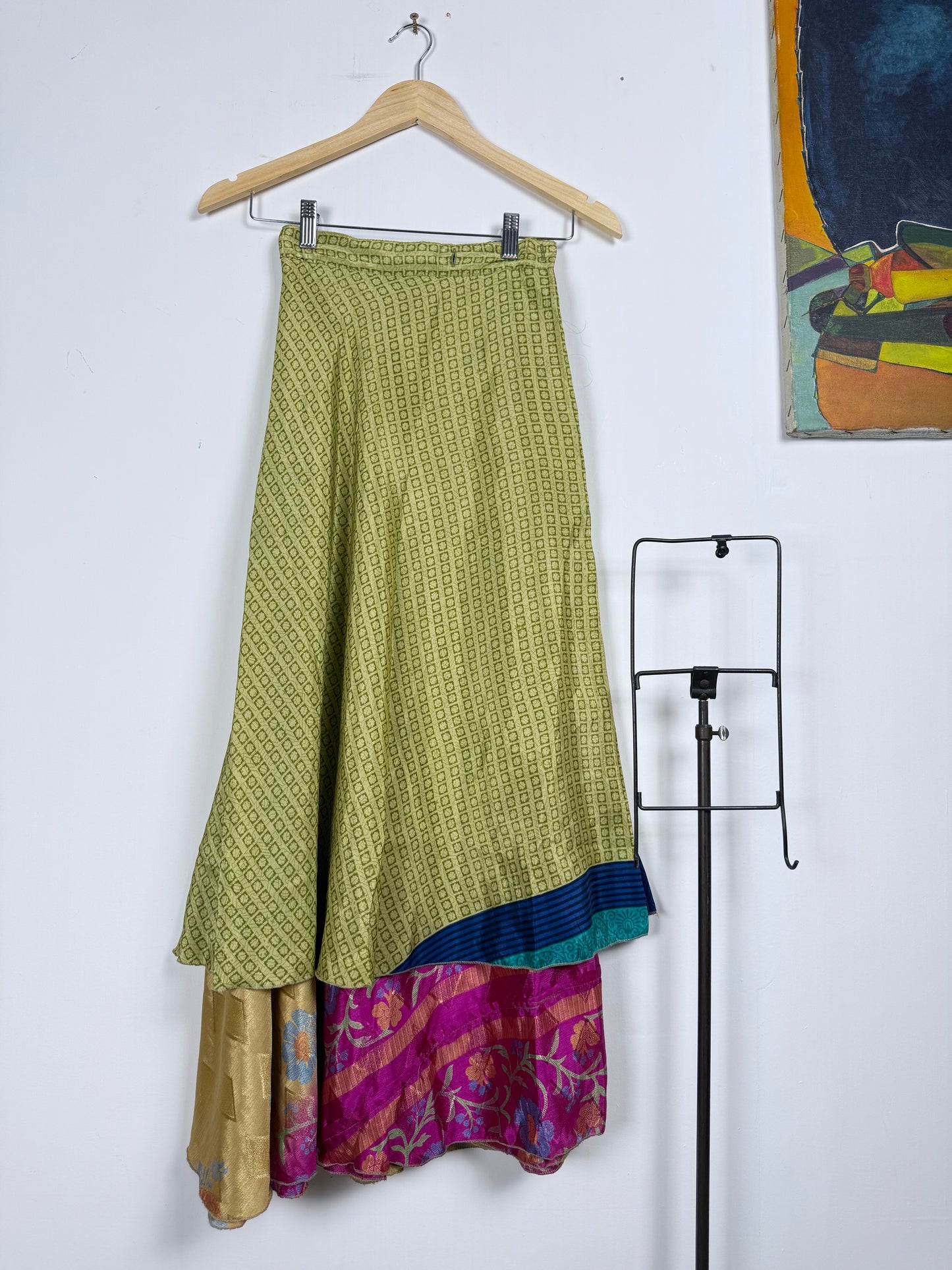 Vintage Saree Silk Wrap Skirt
