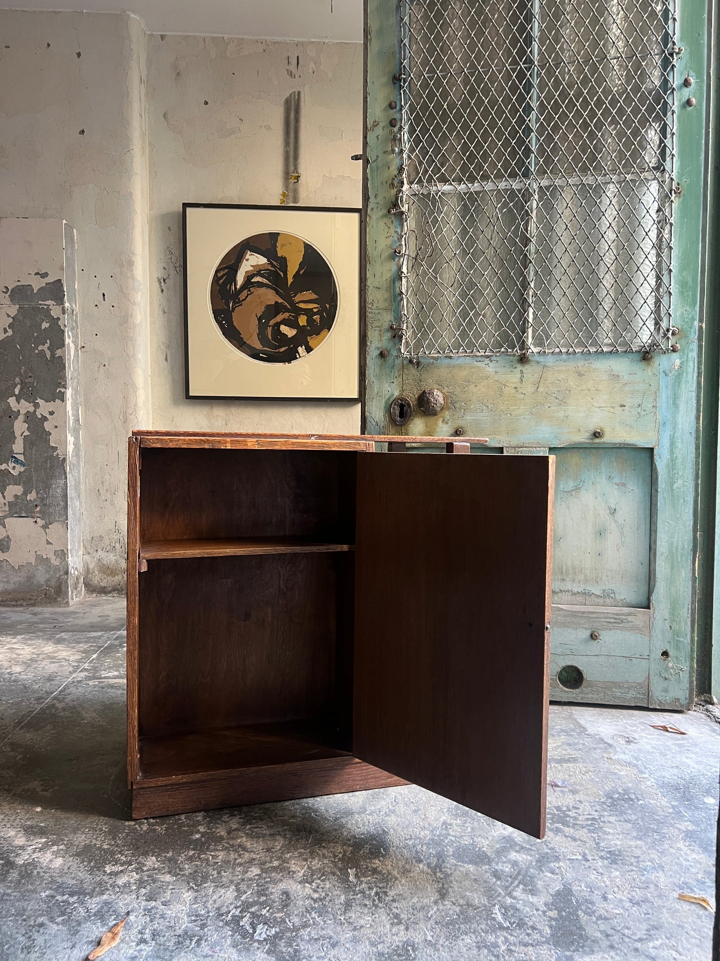 English Three Sided Modernist Compact Bookcase ~ 1930’s