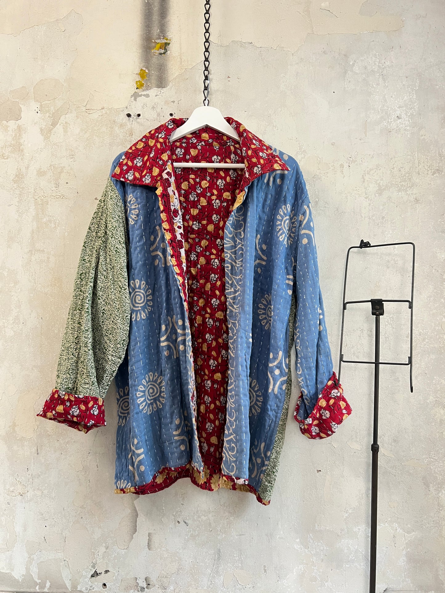 Vintage Cotton Kantha Reversible Jacket ~ No 17