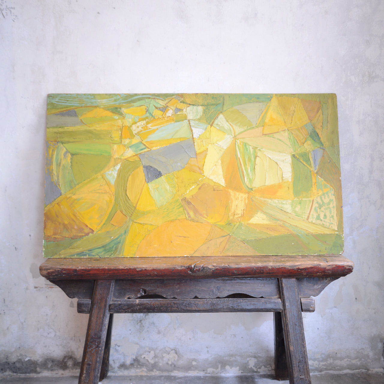 Composition in Yellow and Grey / Unknown Artist, (1958)