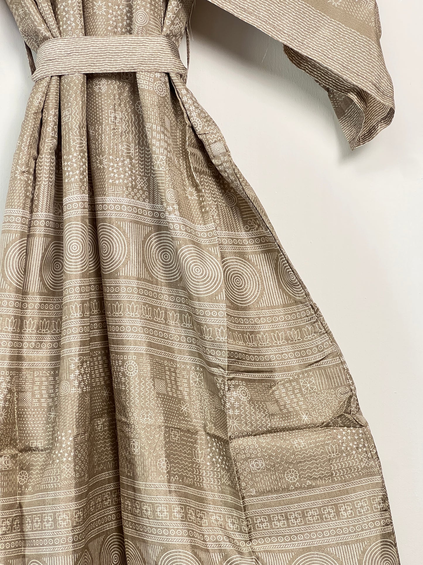 Vintage Saree Silk Kimono / Duster - Long