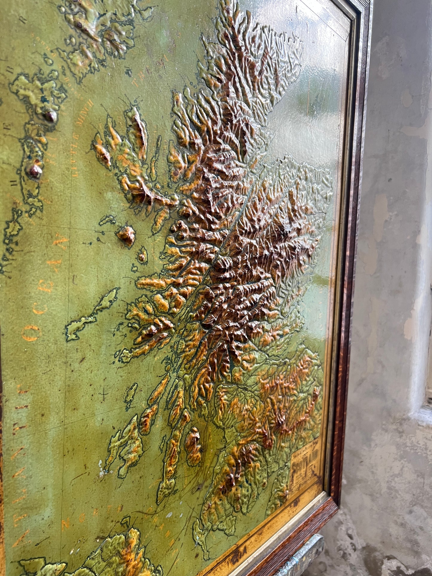 Late 19thC Relief Map of Scotland