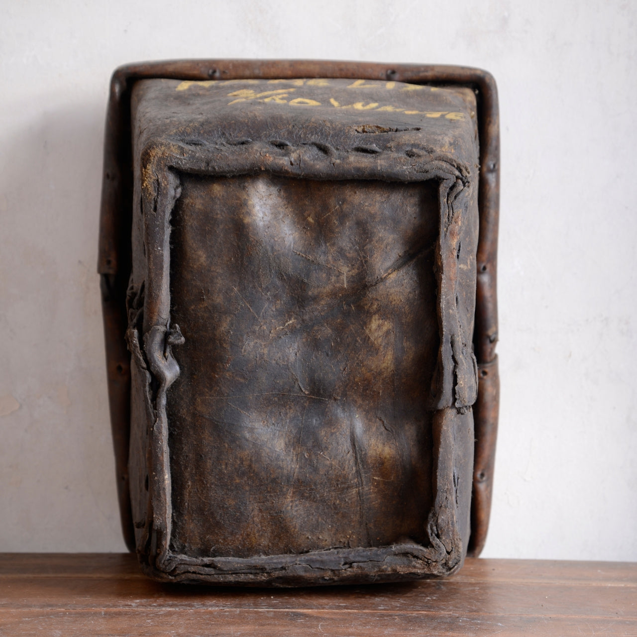 19th Century Buffalo Rawhide Mill Bucket - No 119/Name