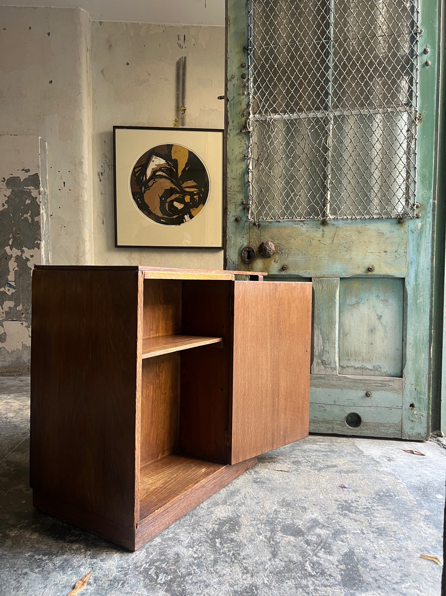 English Three Sided Modernist Compact Bookcase ~ 1930’s