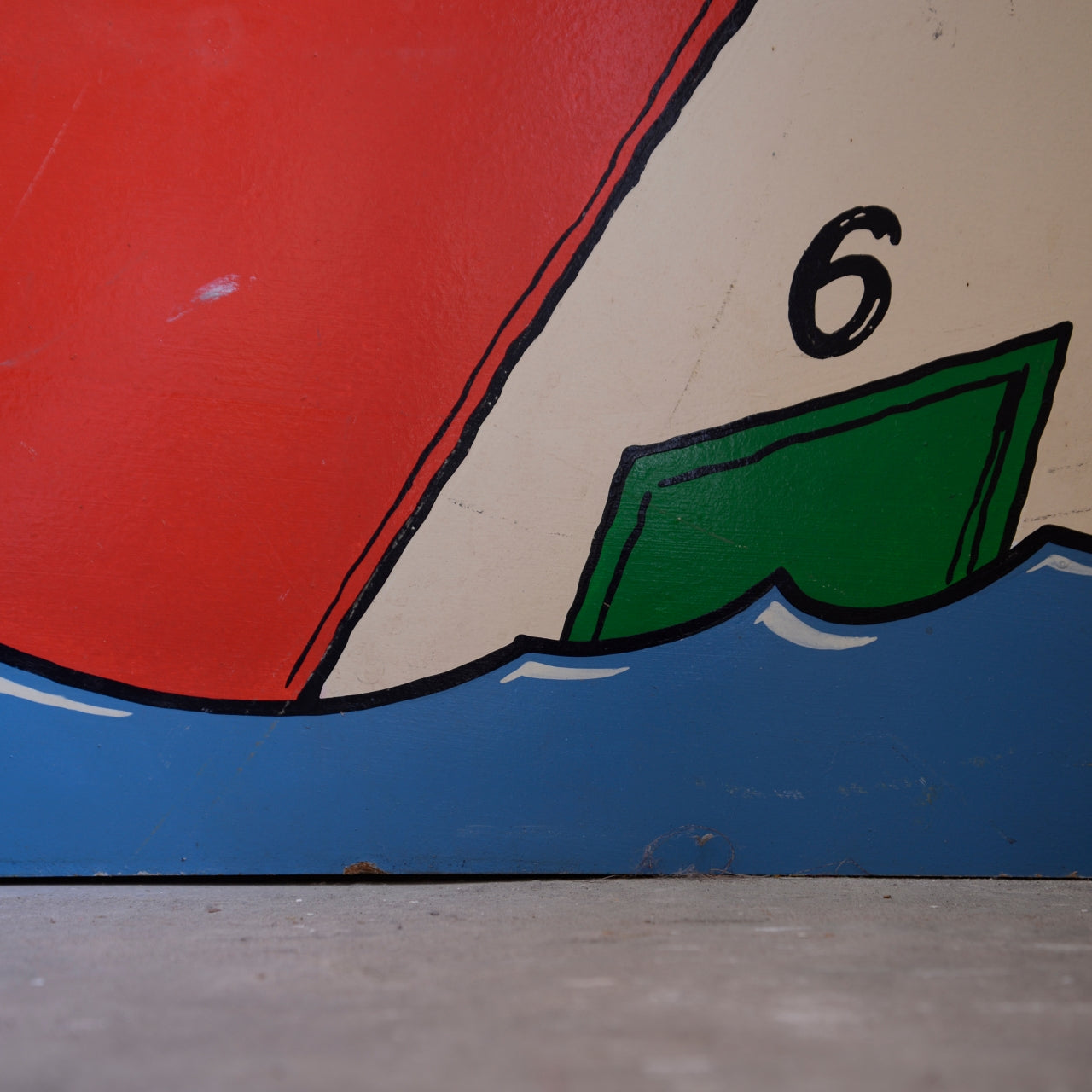 Seaside Sideshow Fairground Painted Board - Sinking House