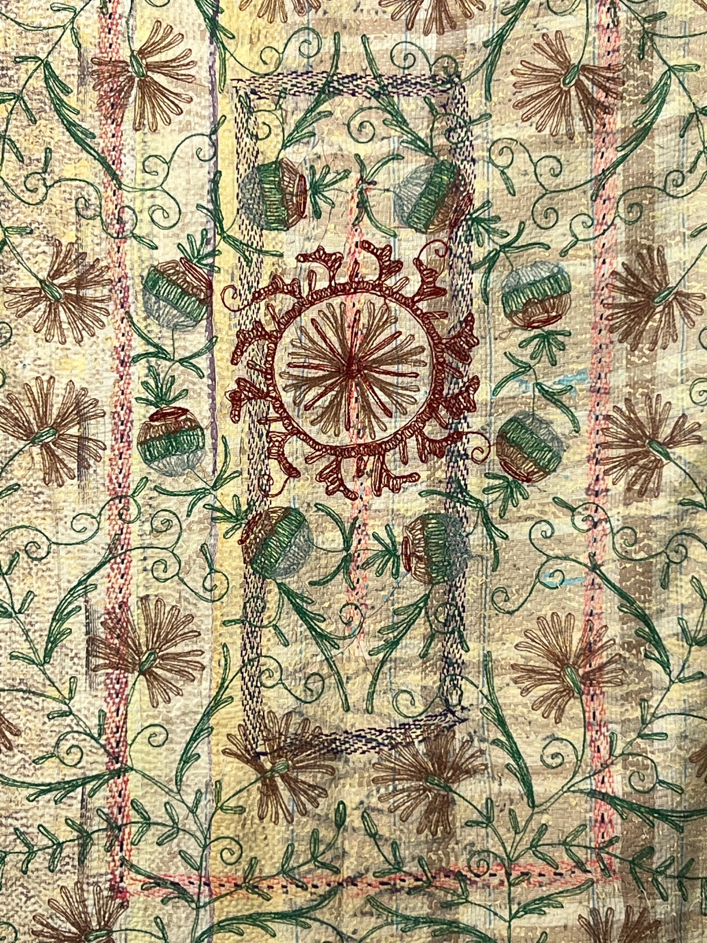Vintage Kantha Suzani Quilt