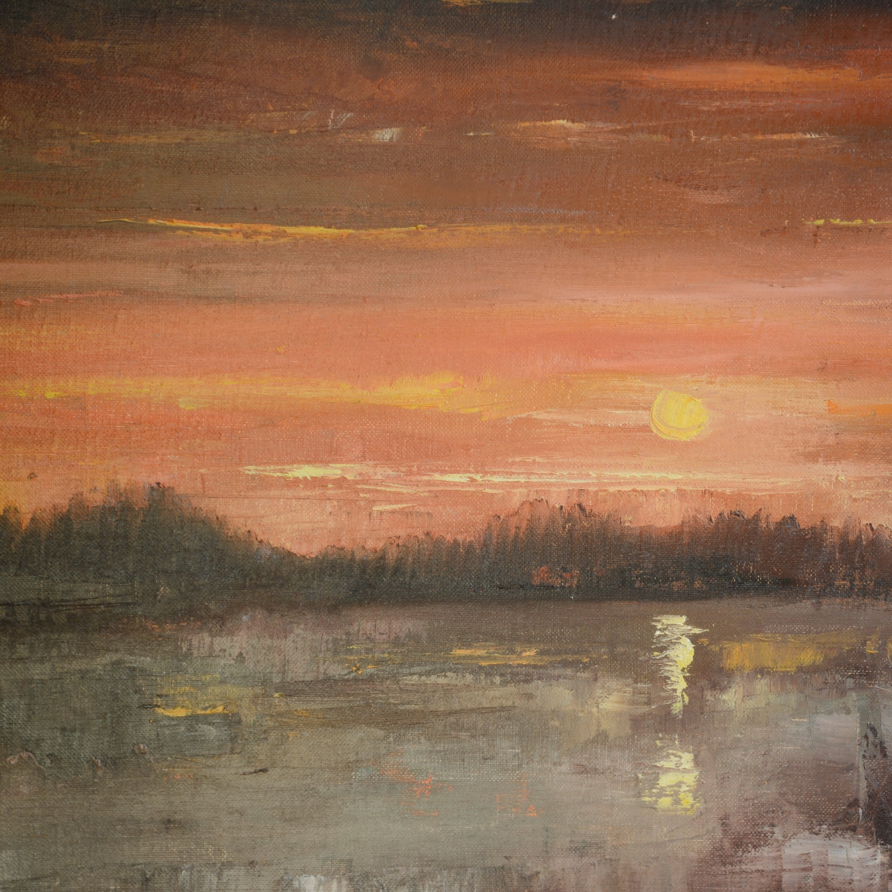 Sunset over the Lake / Unknown Artist, (c. Mid-20th Century)