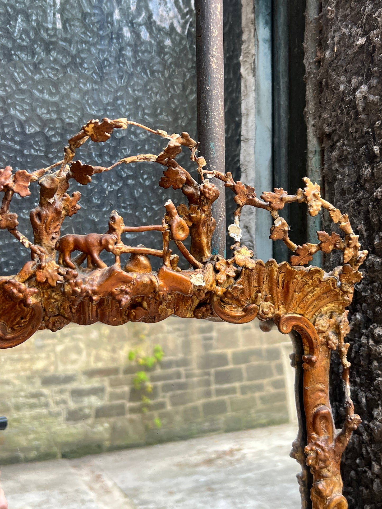 A rare George III Gilt Wood and Gesso Miniature Mantel Mirror