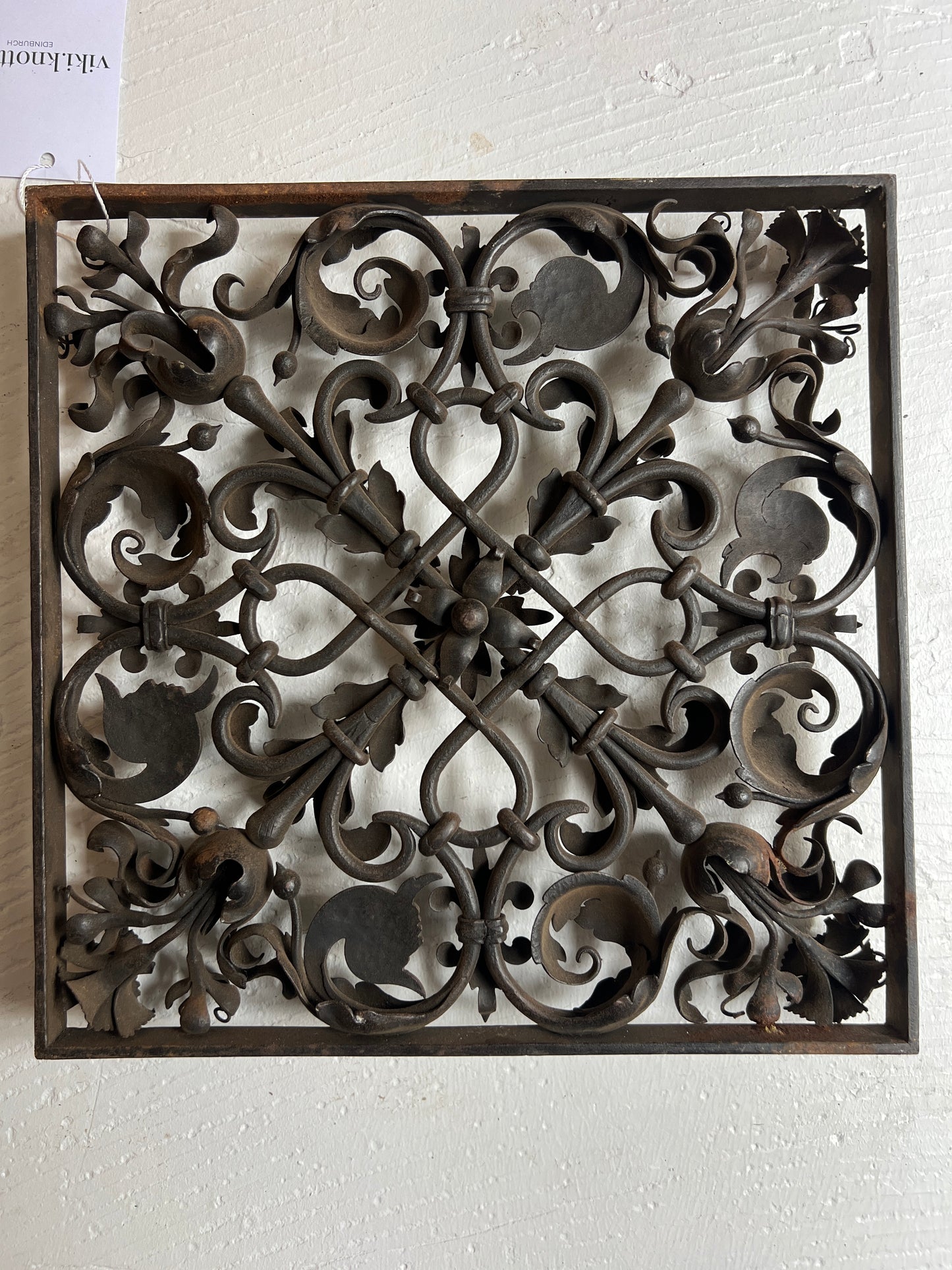 Wrought Iron Ornamental Panel by Gawthorp & Sons London c1900