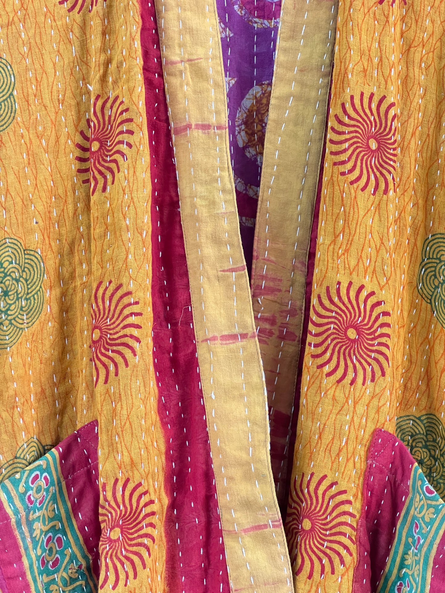 Vintage Cotton Kantha Relaxed Jacket ~ No 28