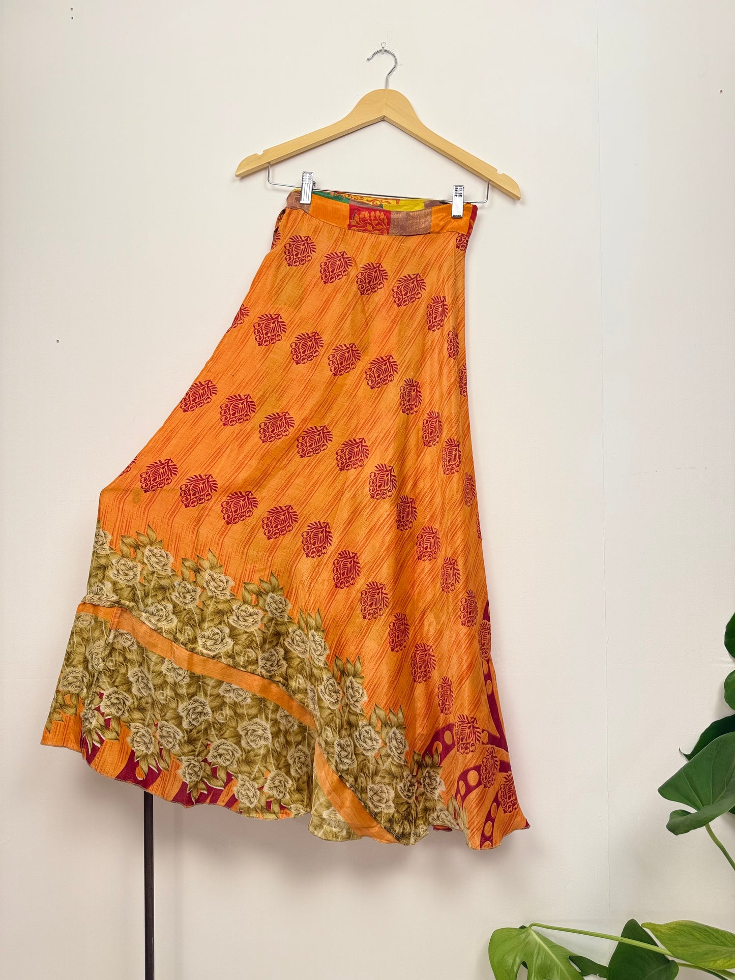 Vintage Saree Silk Wrap Skirt