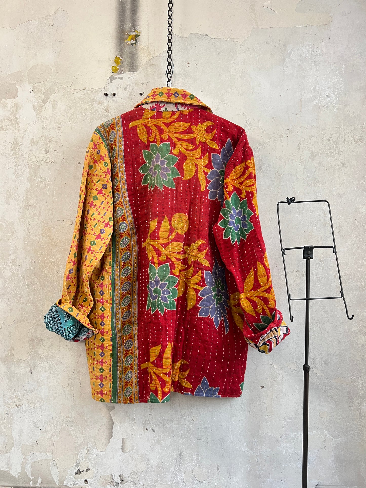 Vintage Cotton Kantha Reversible Jacket ~ No 27