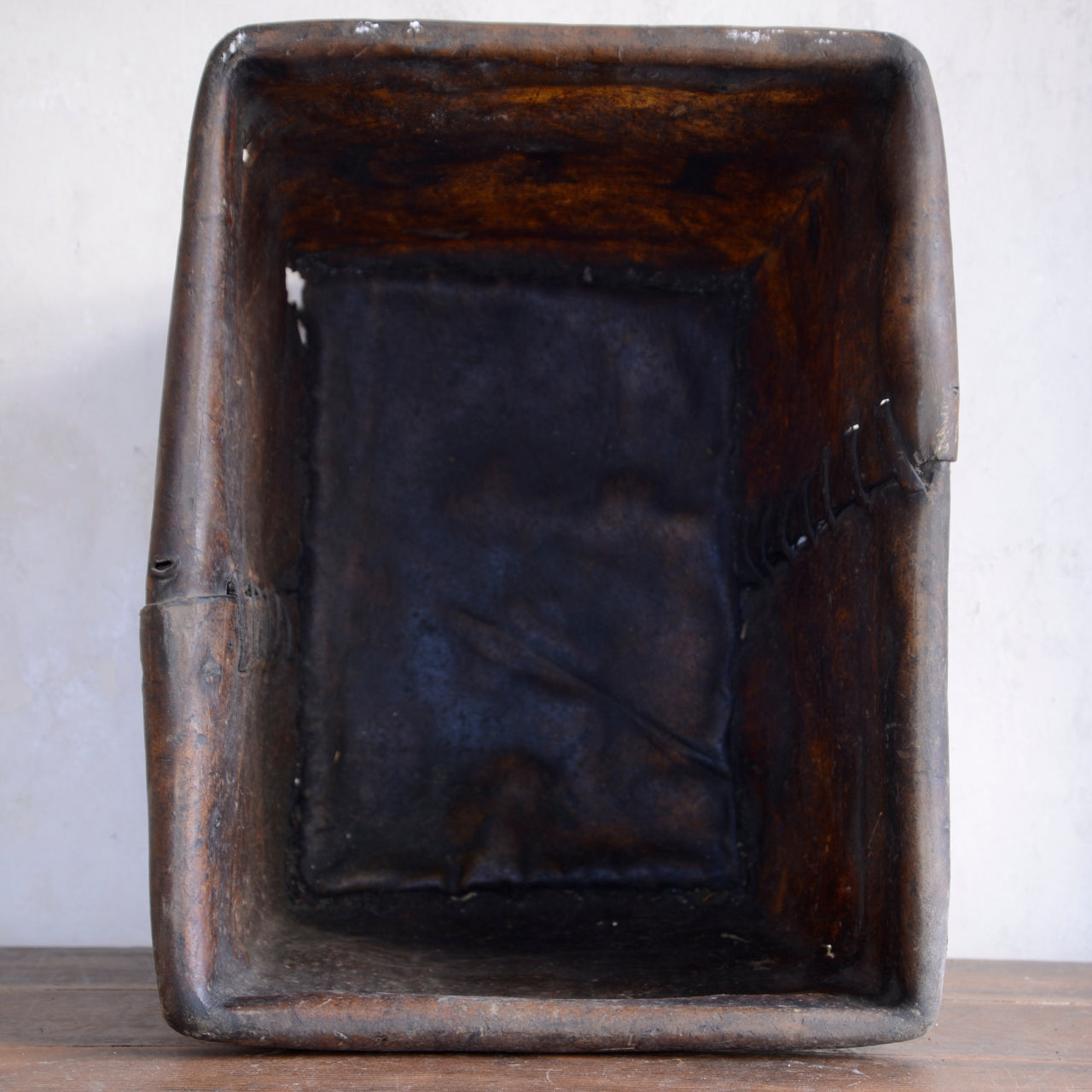 19th Century Buffalo Rawhide Mill Bucket - No 119/Name