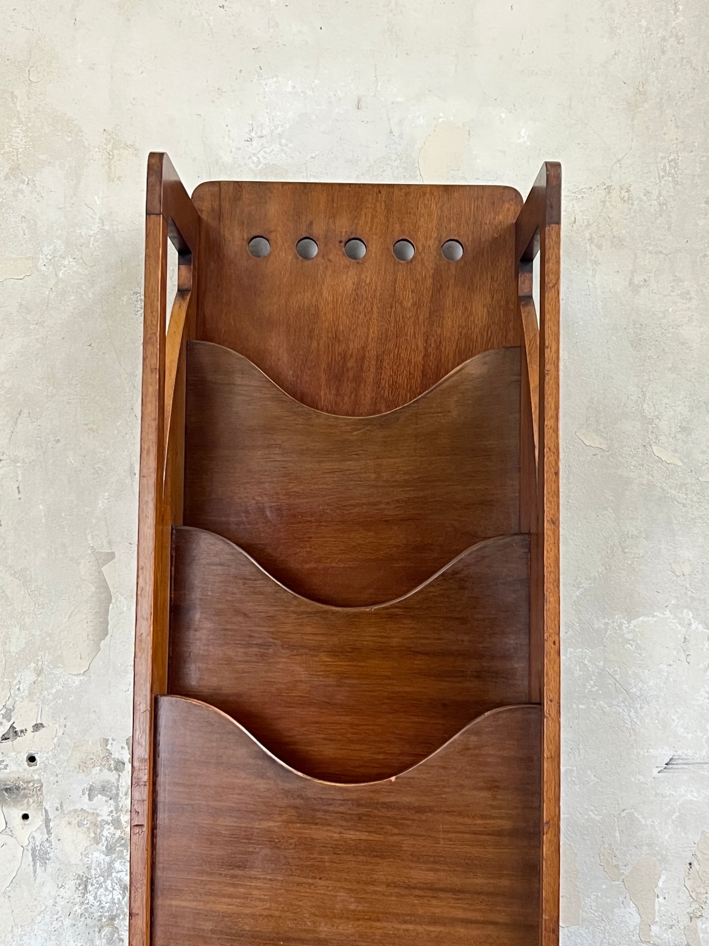 Secessionist style mahogany magazine rack, attributed to Wylie & Lochhead, Glasgow.