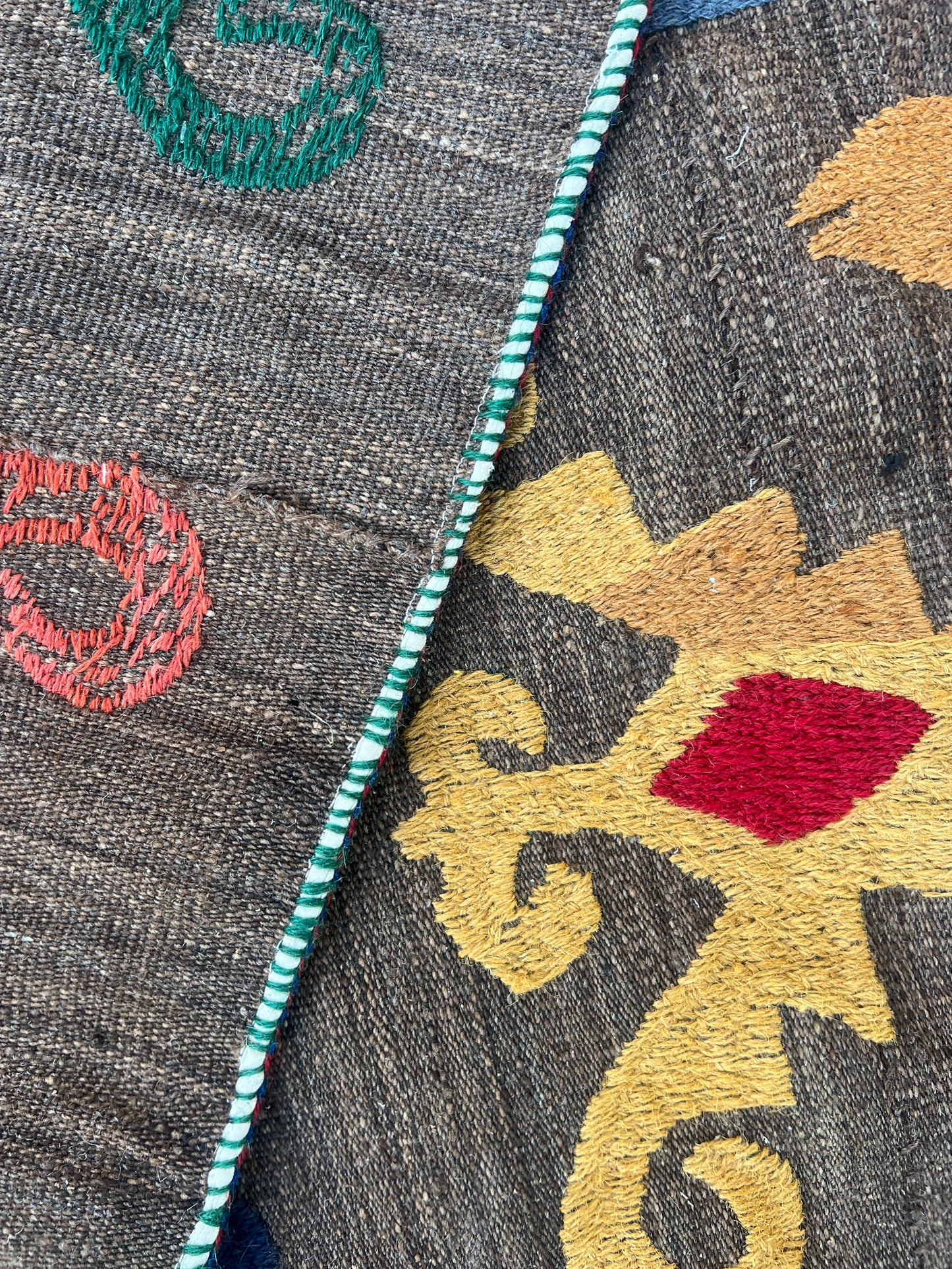 Handmade Wool Traditional Suzani Uzbeki Kilim Rug - 380cm by 275cm - No 1