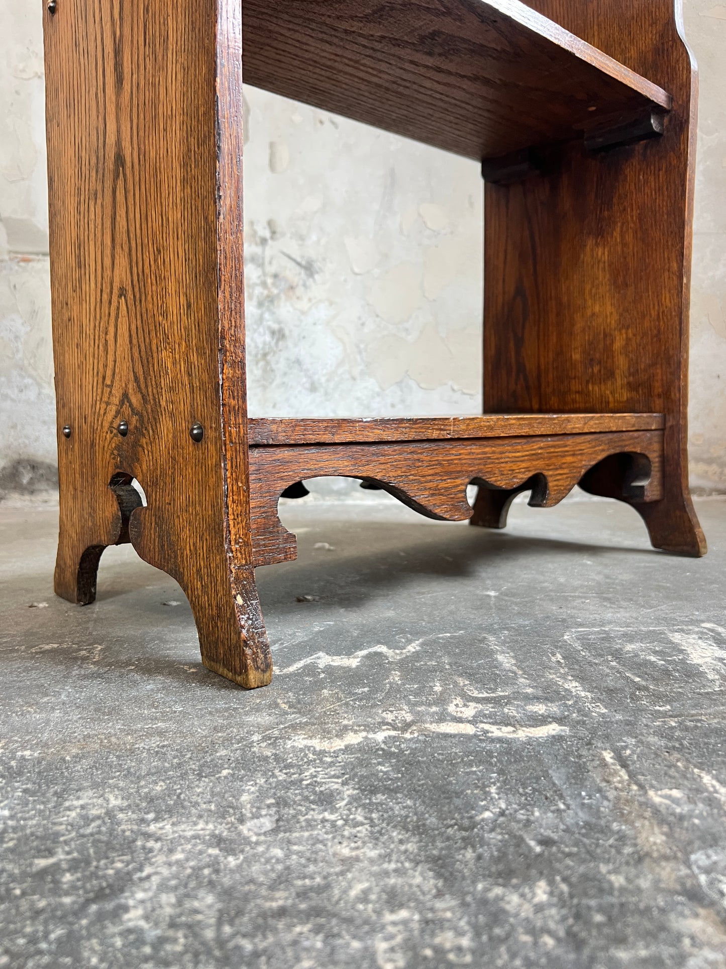 Small Oak Arts and Crafts Bookcase