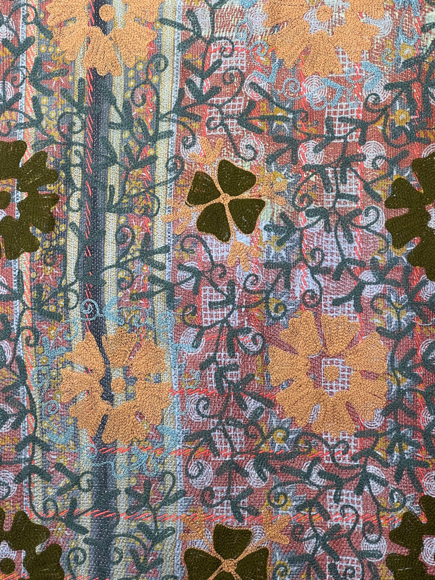 Vintage Kantha Suzani Quilt