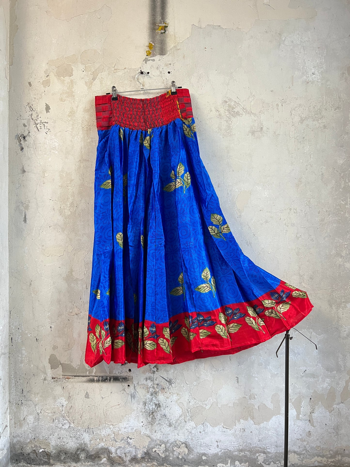 Vintage Saree Silk Pleated Skirt