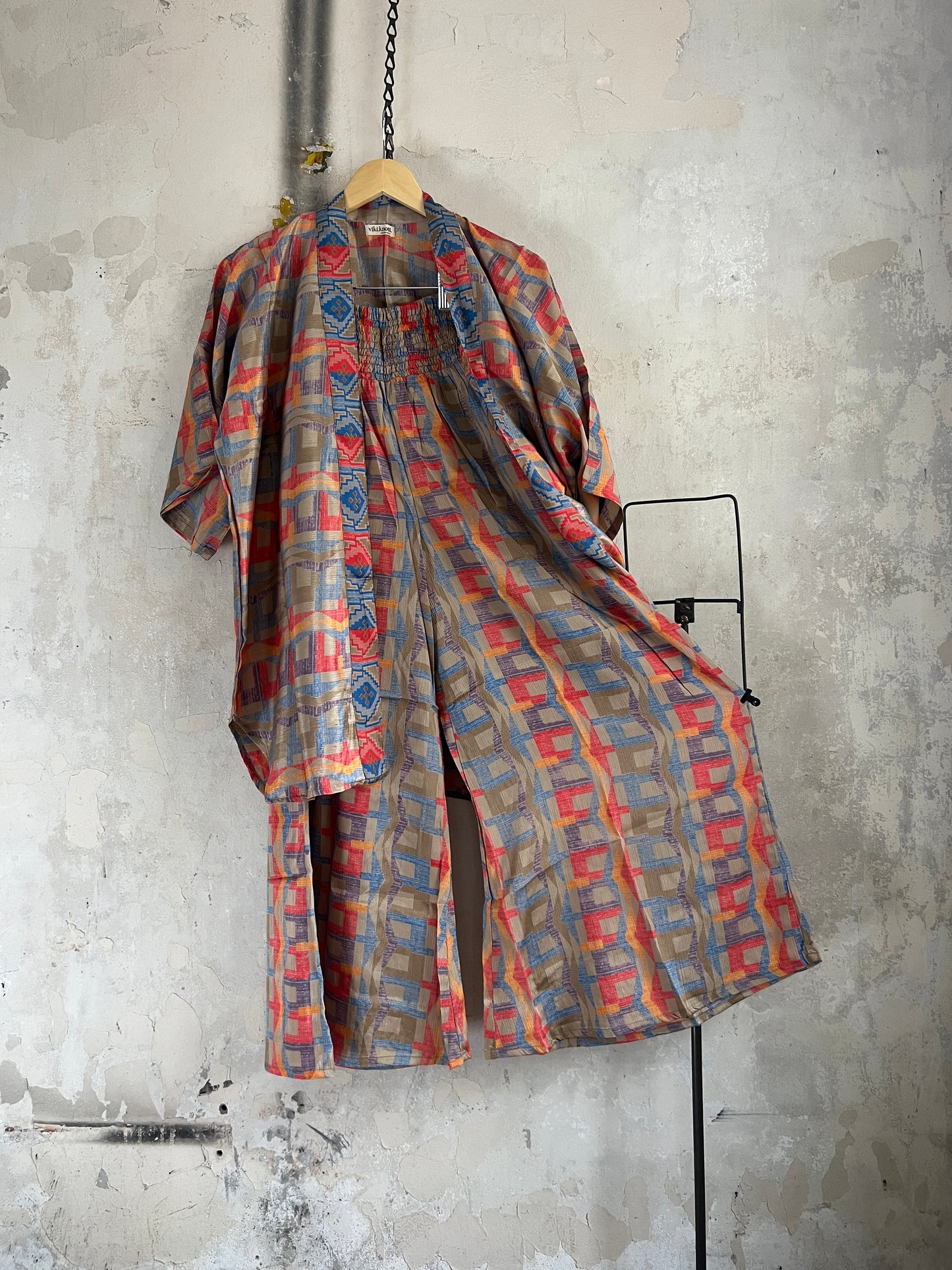 Vintage Saree Silk Trousers & Shirt Co-ordinated Set